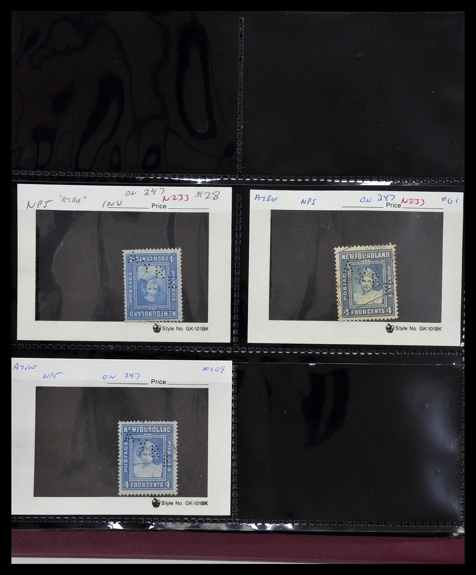 34380 619 - Postzegelverzameling 34380 Newfoundland stempelverzameling 1868-1950.