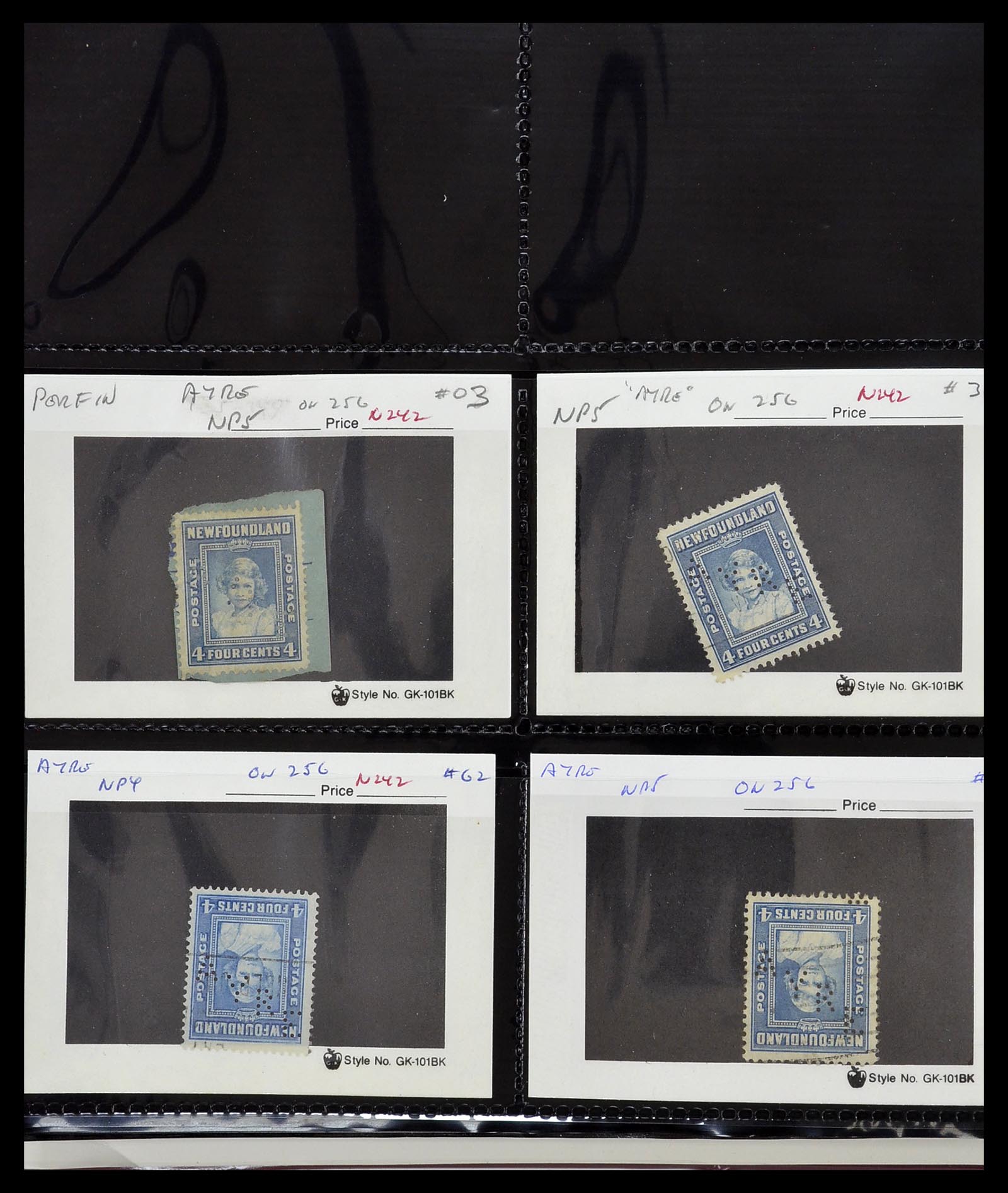 34380 623 - Postzegelverzameling 34380 Newfoundland stempelverzameling 1868-1950.