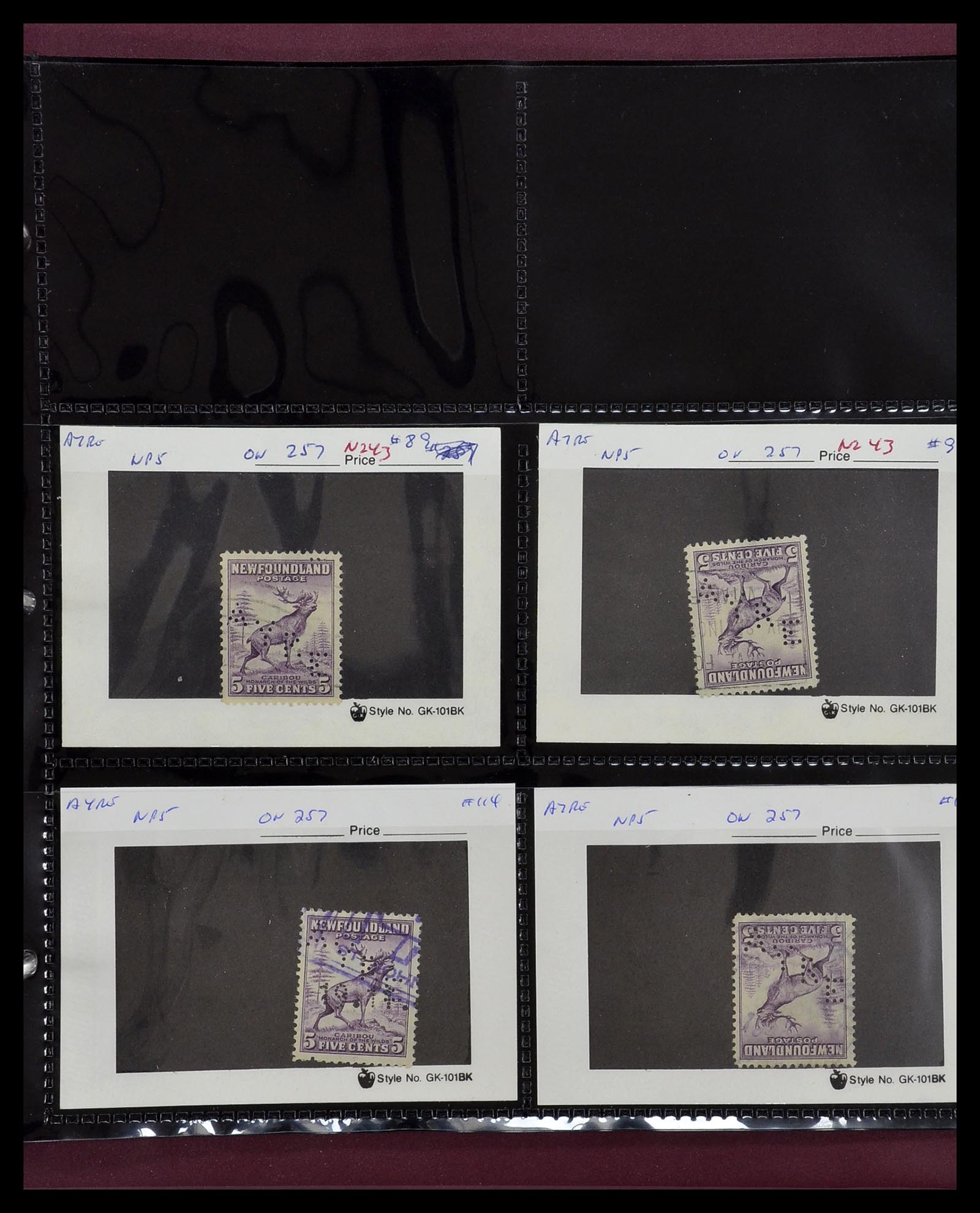 34380 624 - Postzegelverzameling 34380 Newfoundland stempelverzameling 1868-1950.