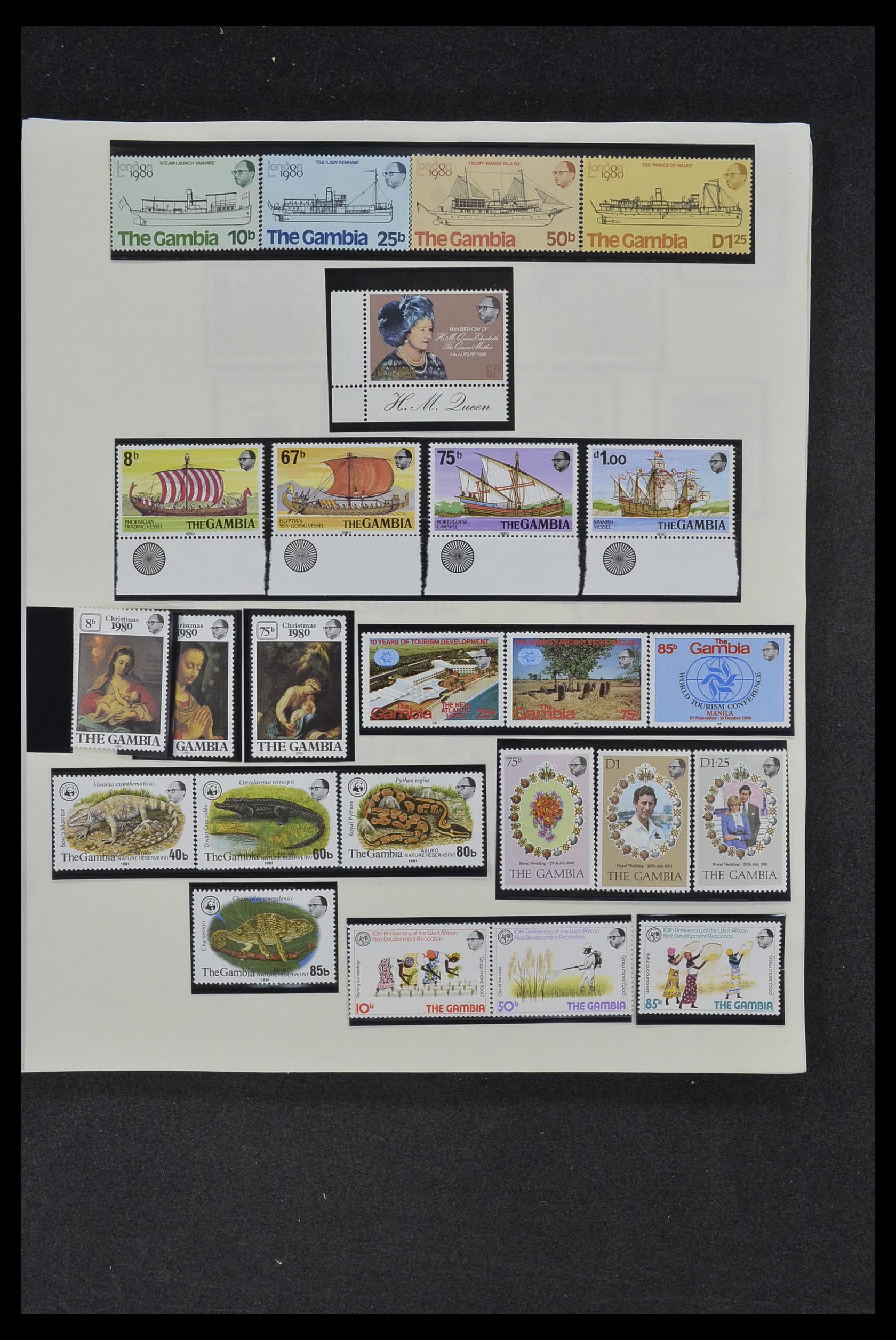34381 021 - Postzegelverzameling 34381 Engelse koloniën 1937-1984.