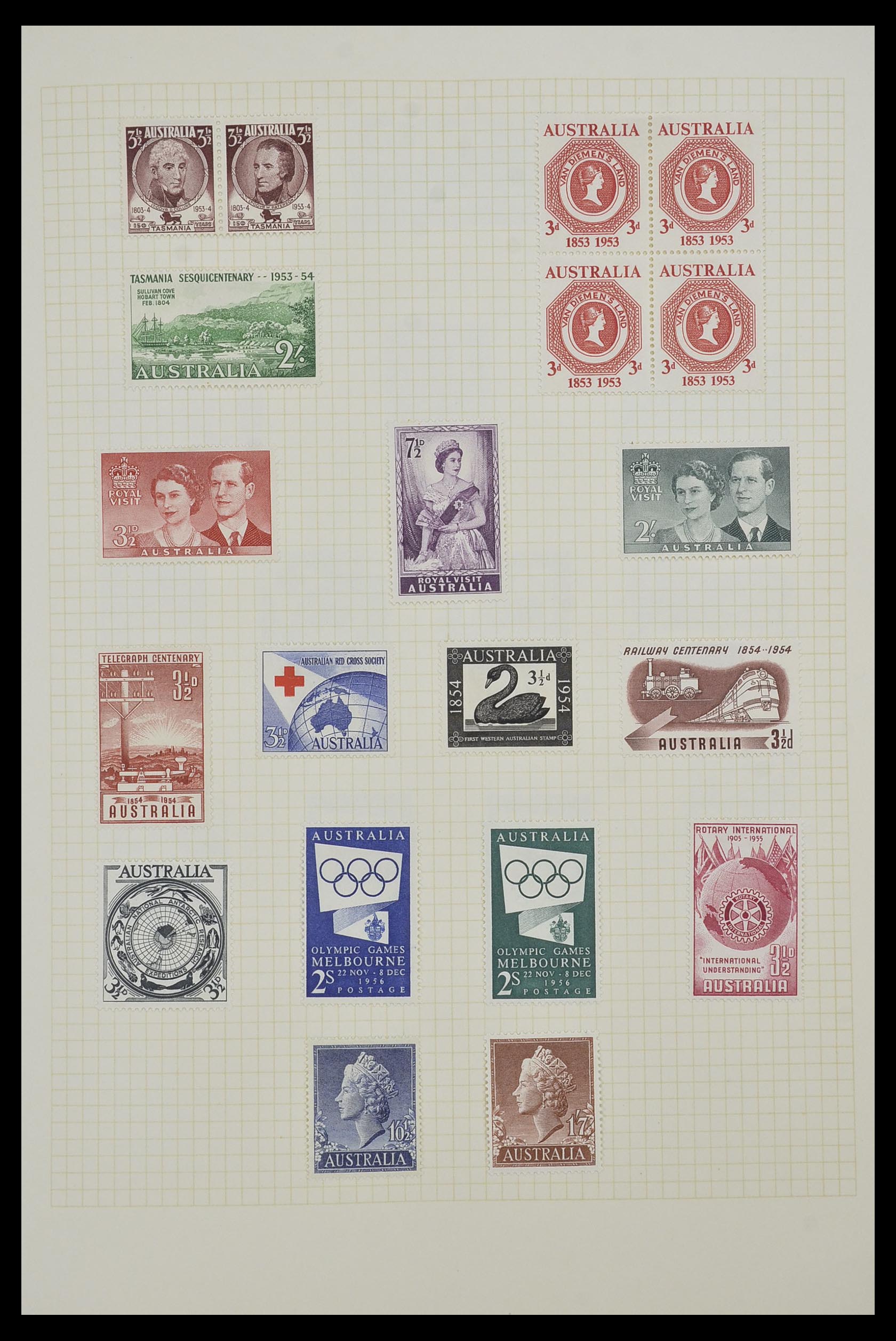 34382 013 - Postzegelverzameling 34382 Engelse koloniën 1937-2006.