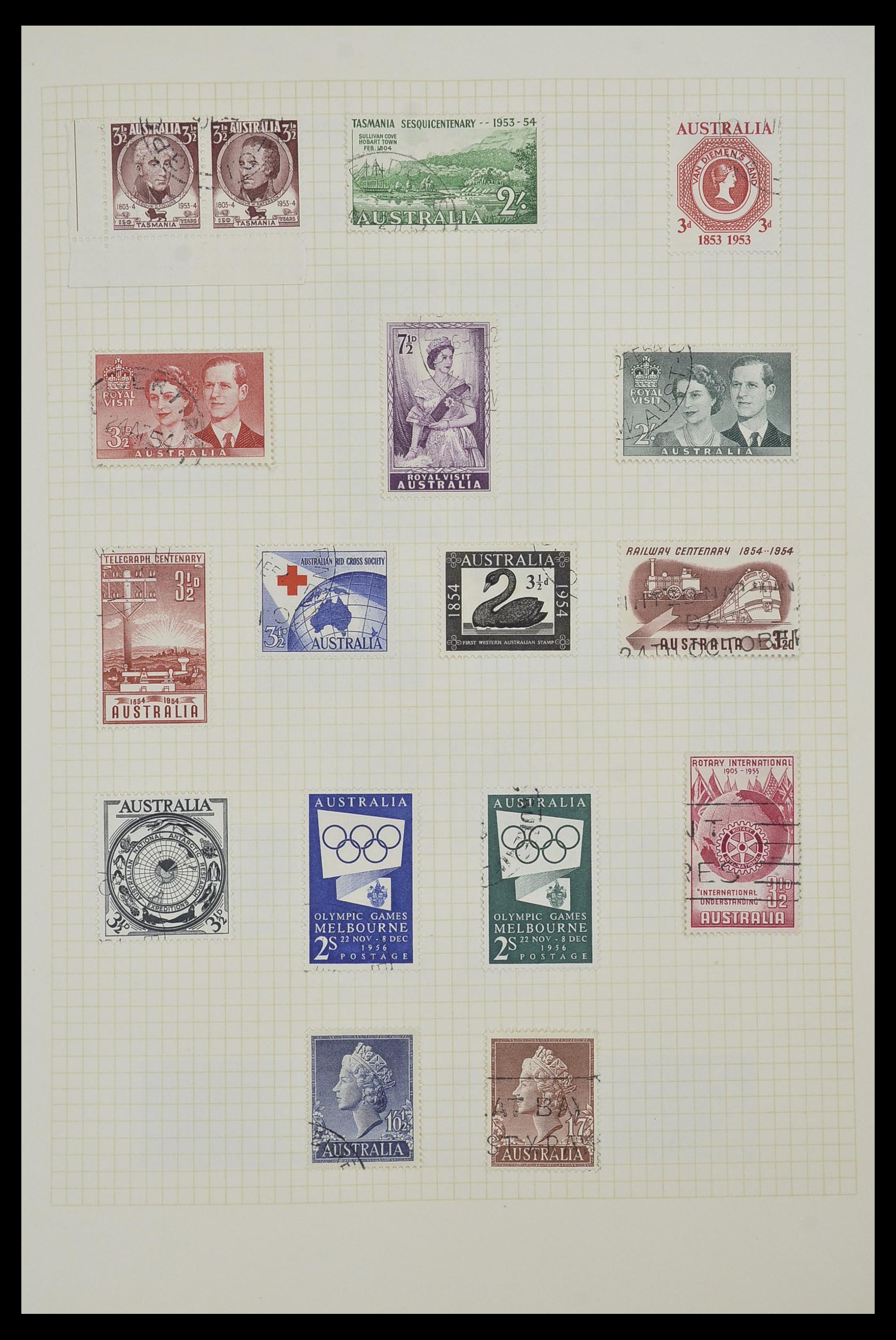 34382 014 - Postzegelverzameling 34382 Engelse koloniën 1937-2006.