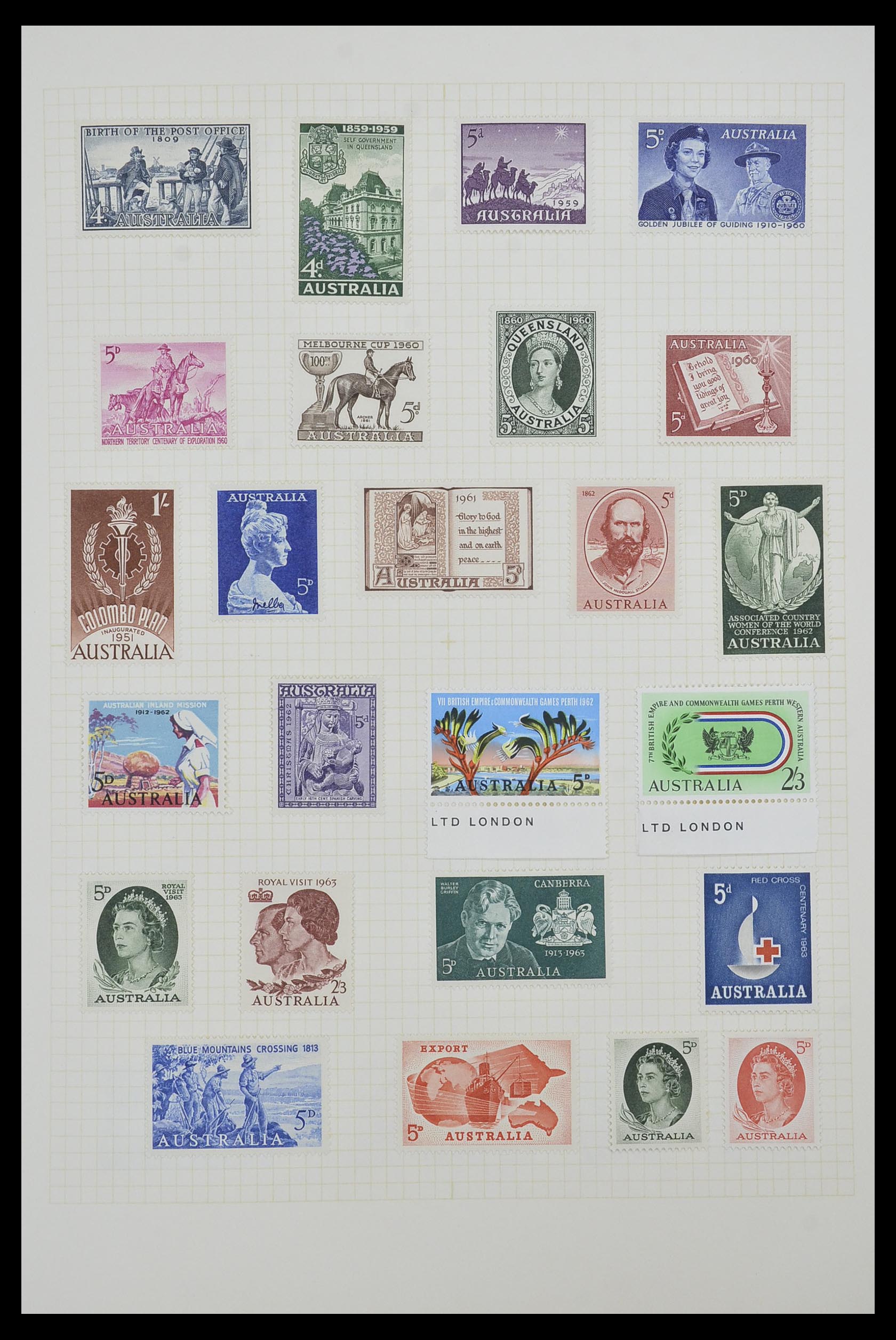 34382 019 - Postzegelverzameling 34382 Engelse koloniën 1937-2006.