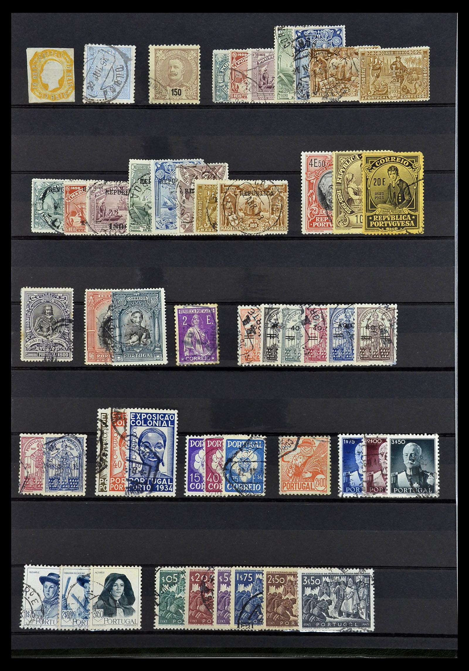 34385 012 - Postzegelverzameling 34385 Wereld betere zegels 1852-1950.