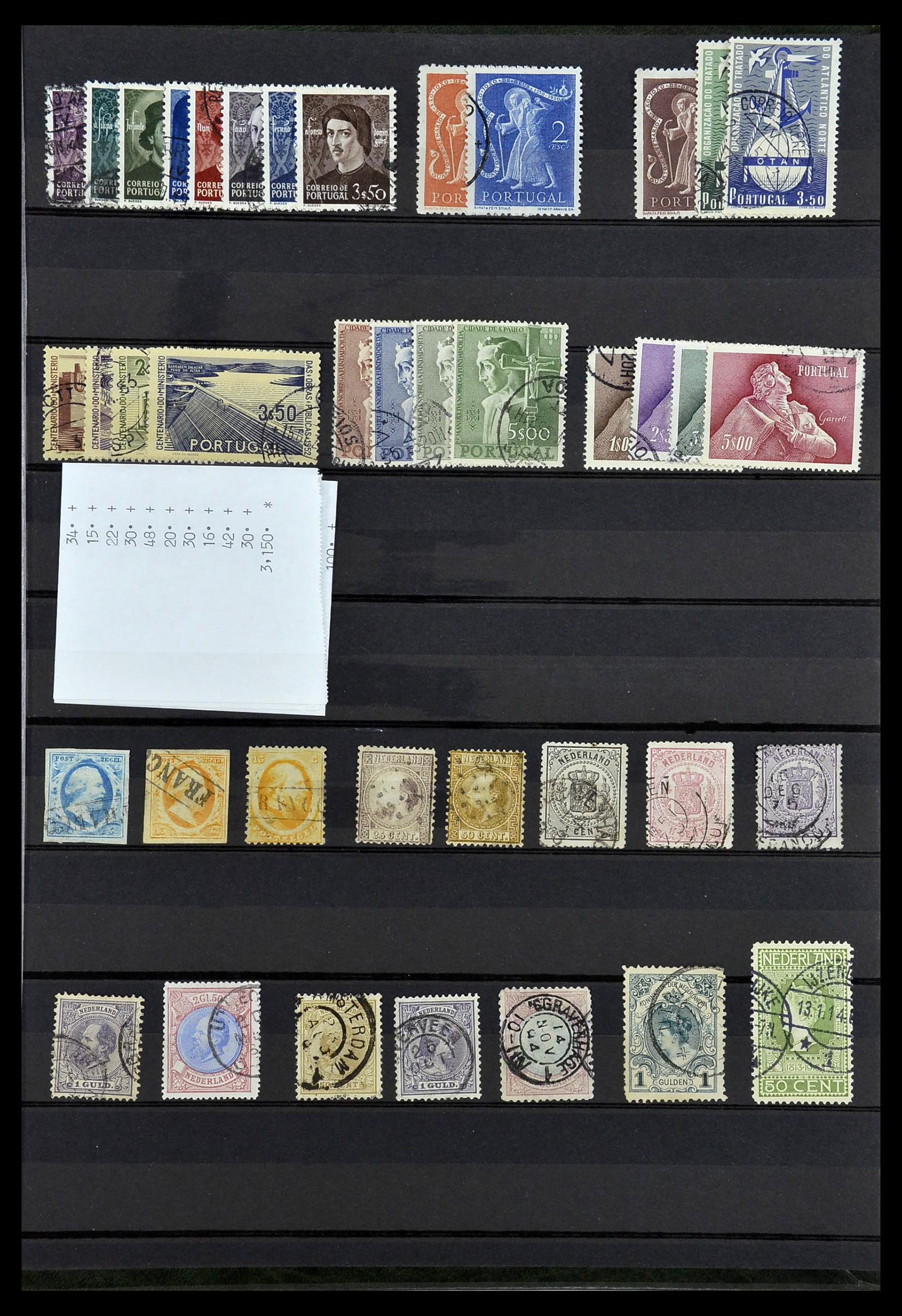 34385 013 - Postzegelverzameling 34385 Wereld betere zegels 1852-1950.