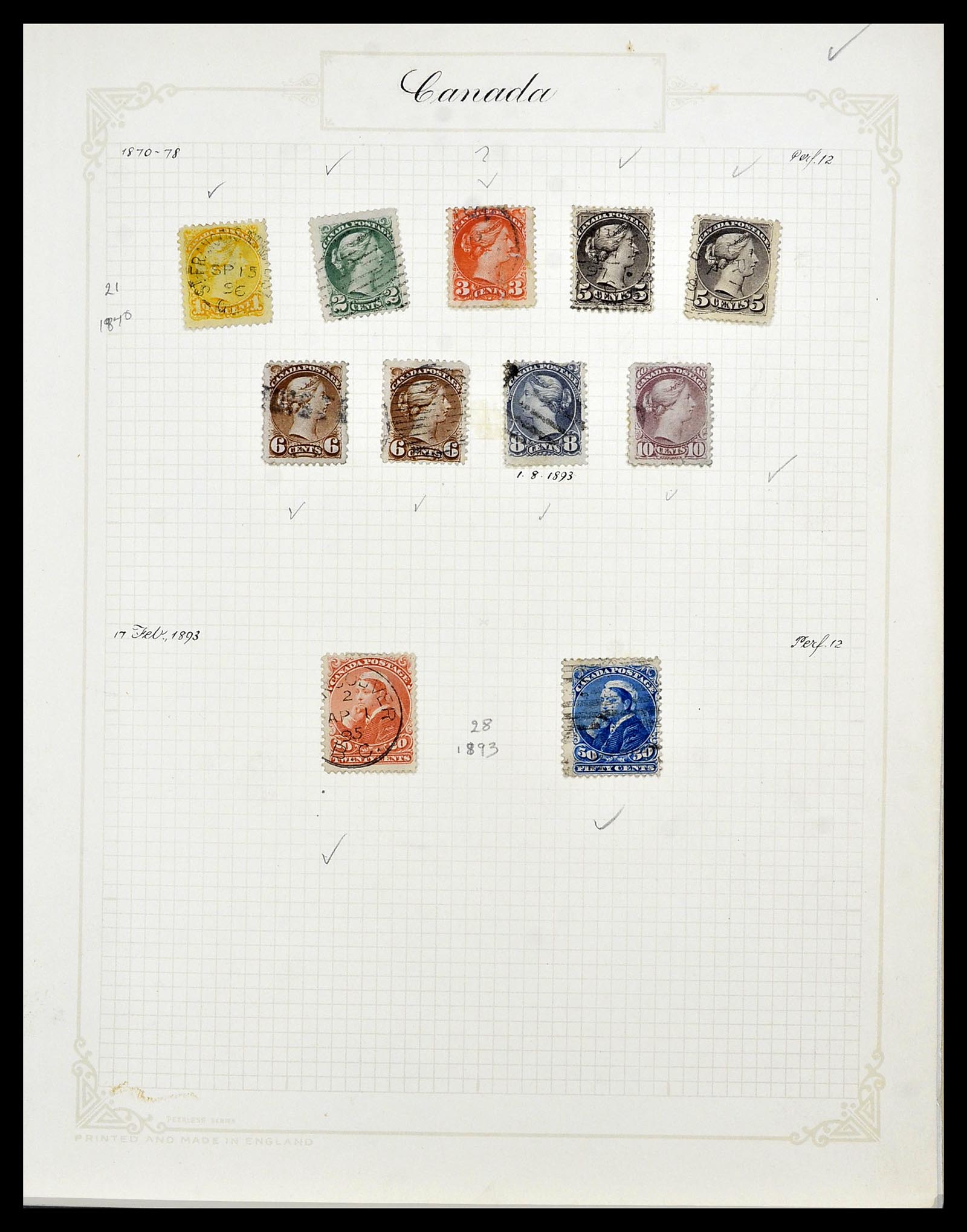 34388 002 - Postzegelverzameling 34388 Canada 1859-1980.