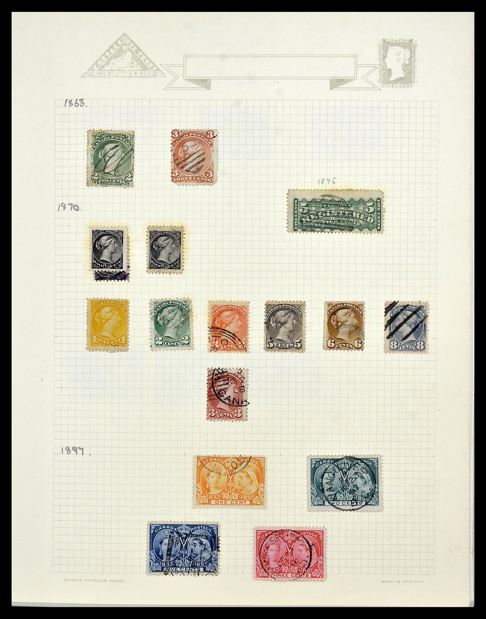 34388 003 - Postzegelverzameling 34388 Canada 1859-1980.