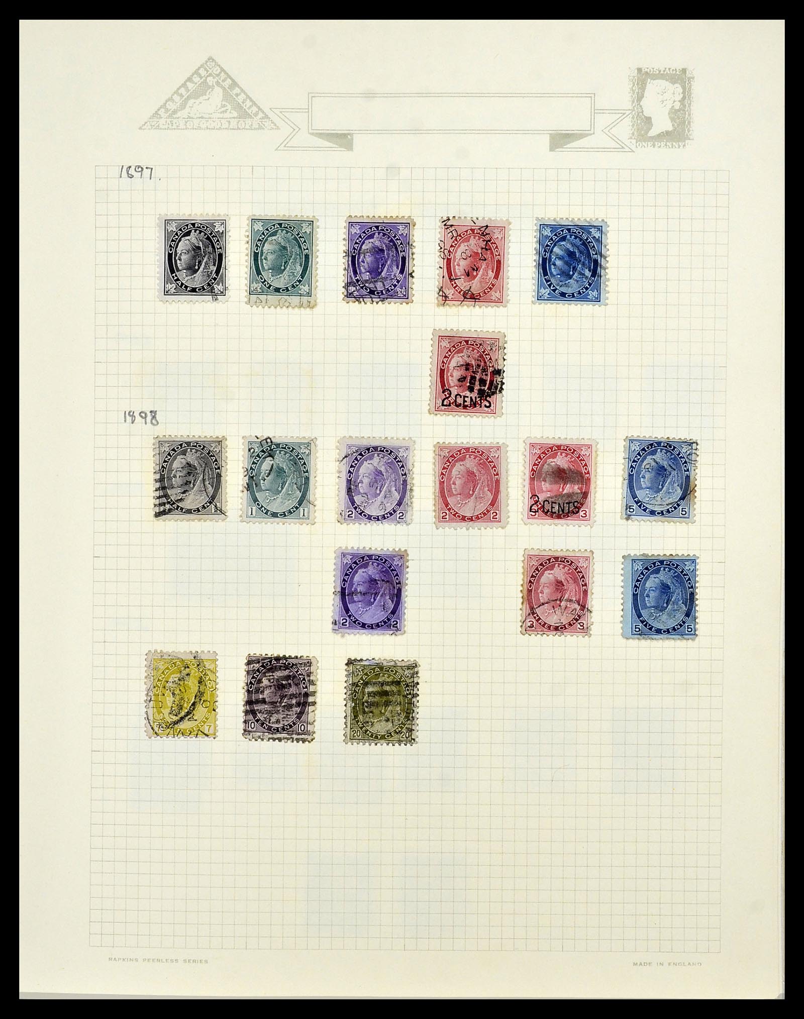 34388 006 - Postzegelverzameling 34388 Canada 1859-1980.