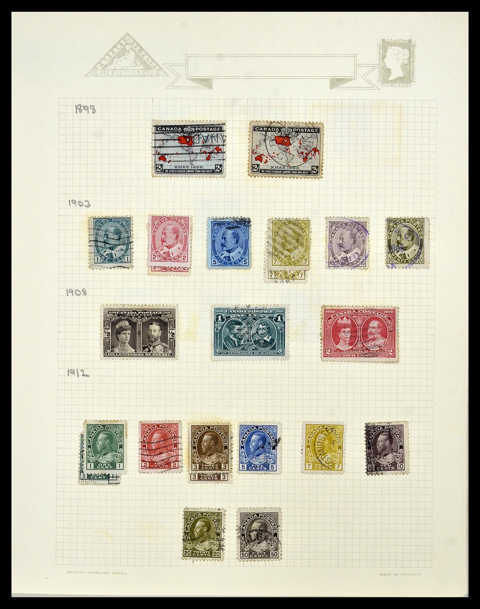 34388 007 - Postzegelverzameling 34388 Canada 1859-1980.
