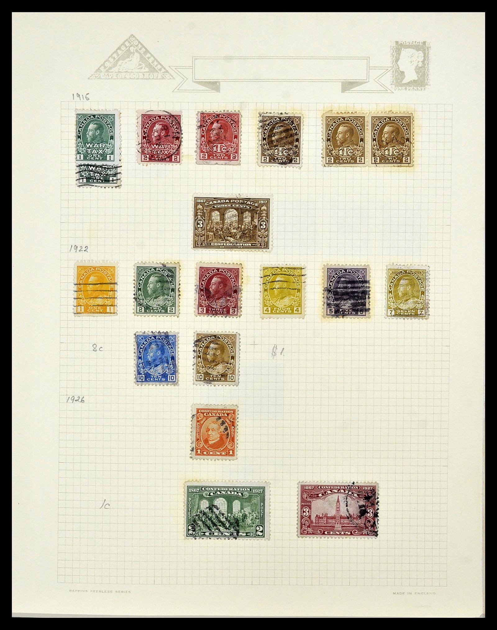 34388 009 - Postzegelverzameling 34388 Canada 1859-1980.