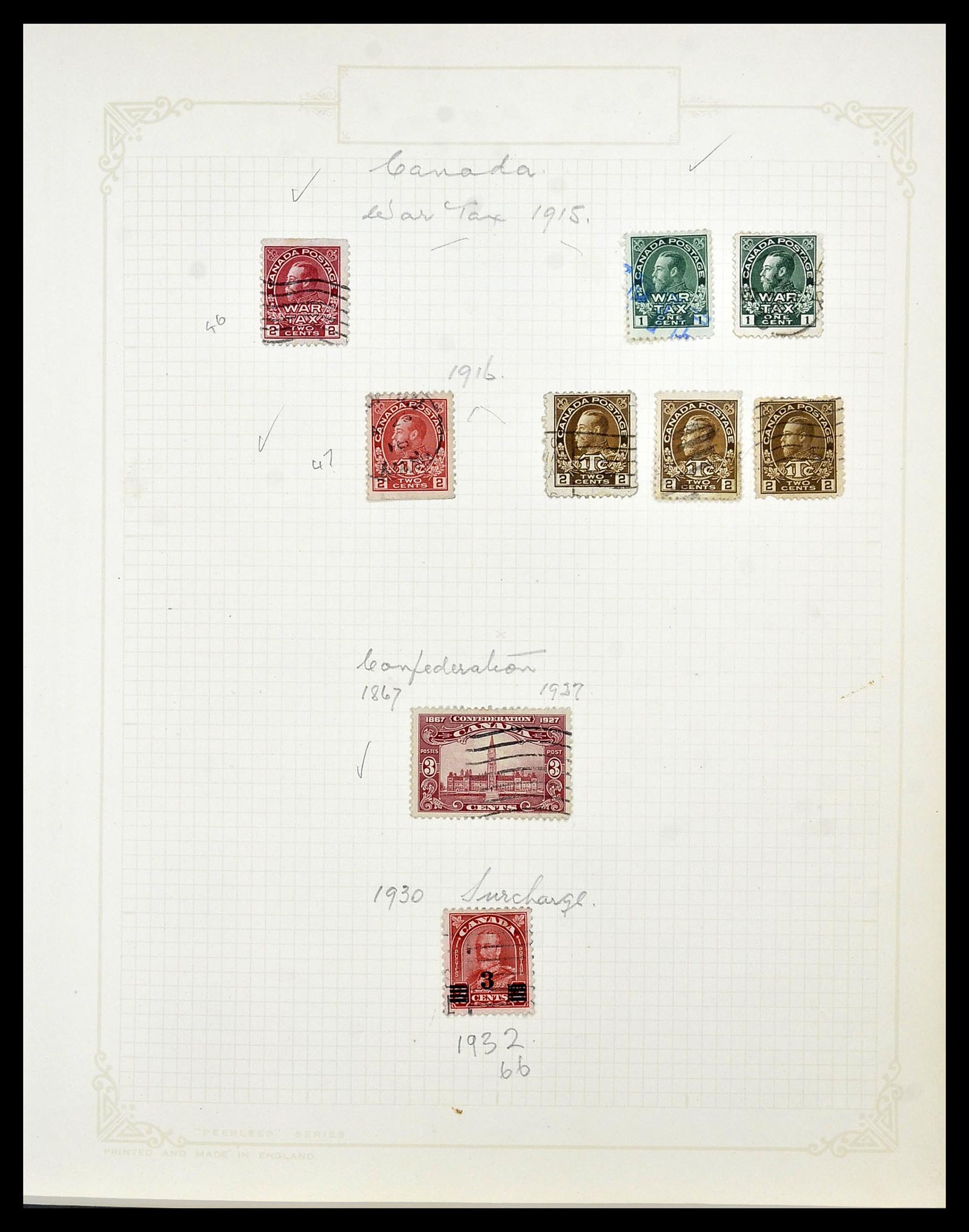 34388 010 - Postzegelverzameling 34388 Canada 1859-1980.