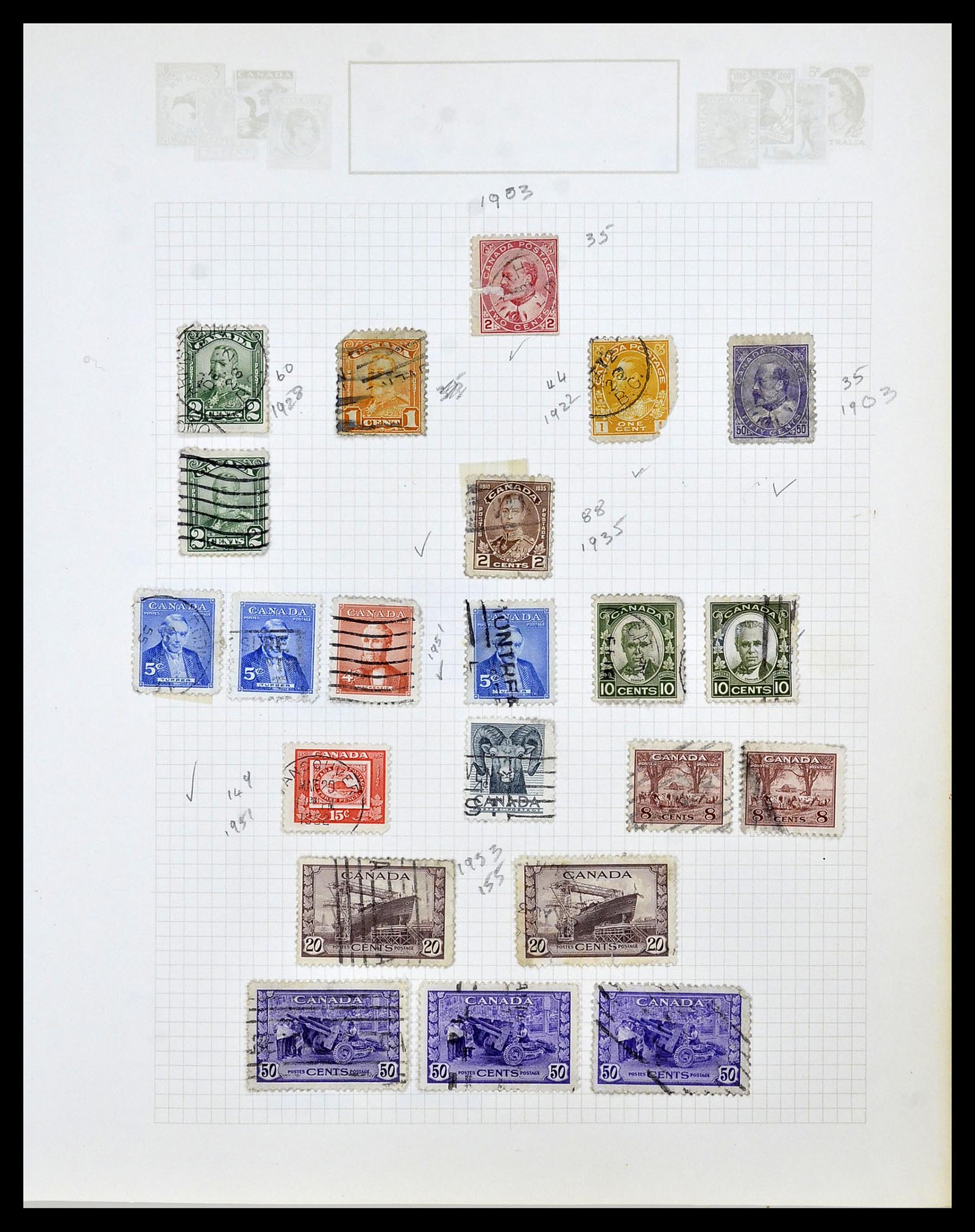 34388 013 - Postzegelverzameling 34388 Canada 1859-1980.