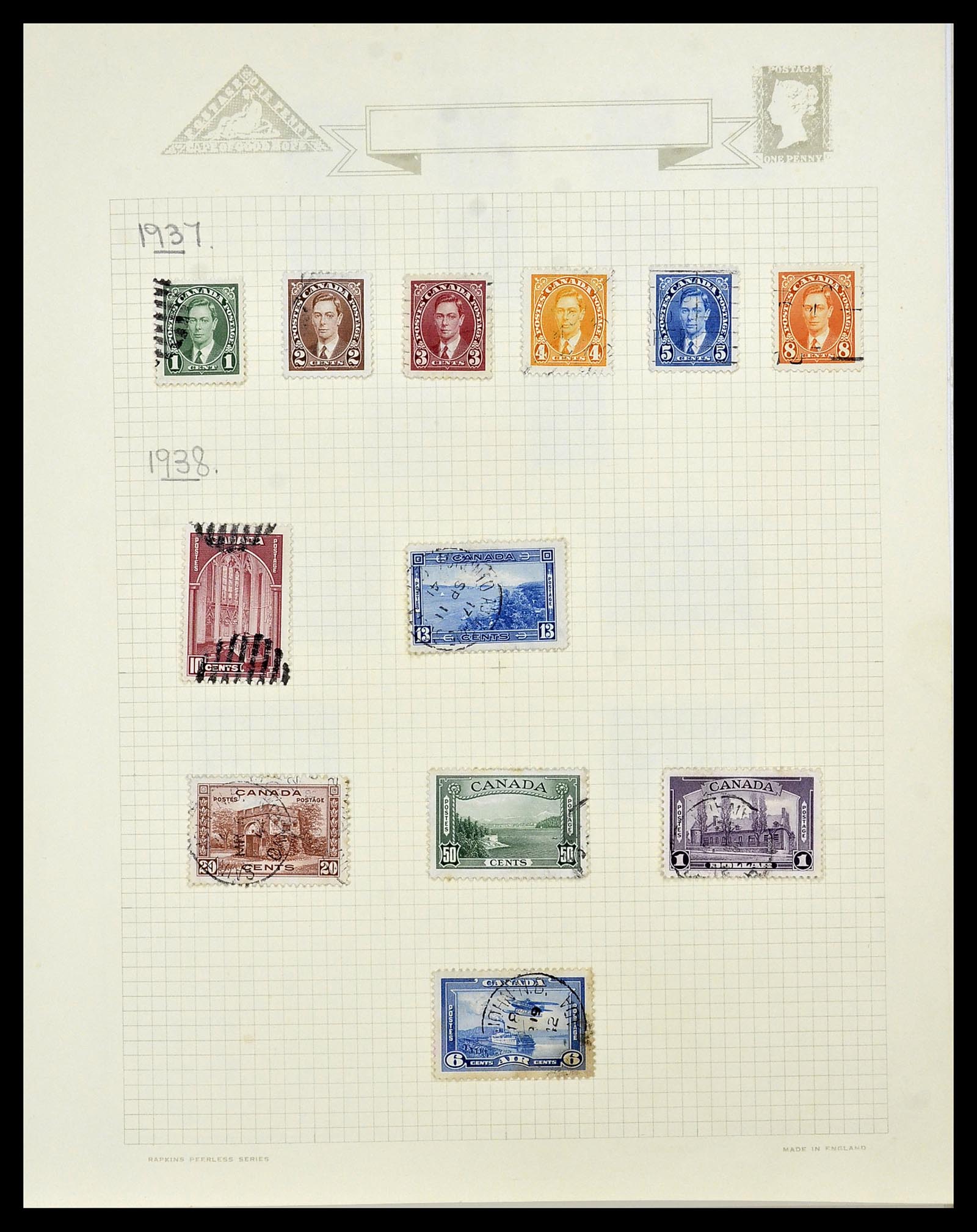 34388 016 - Postzegelverzameling 34388 Canada 1859-1980.