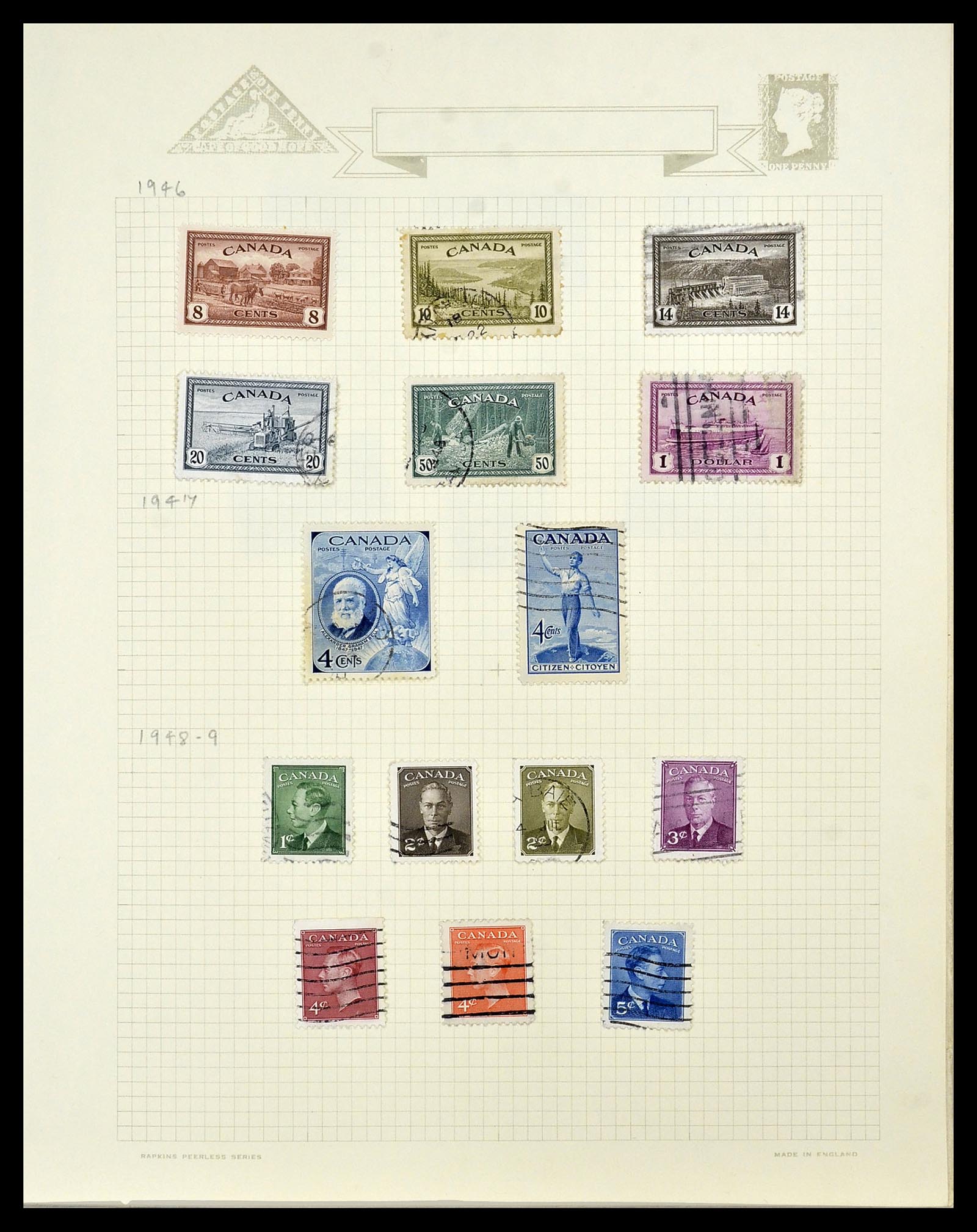 34388 021 - Postzegelverzameling 34388 Canada 1859-1980.