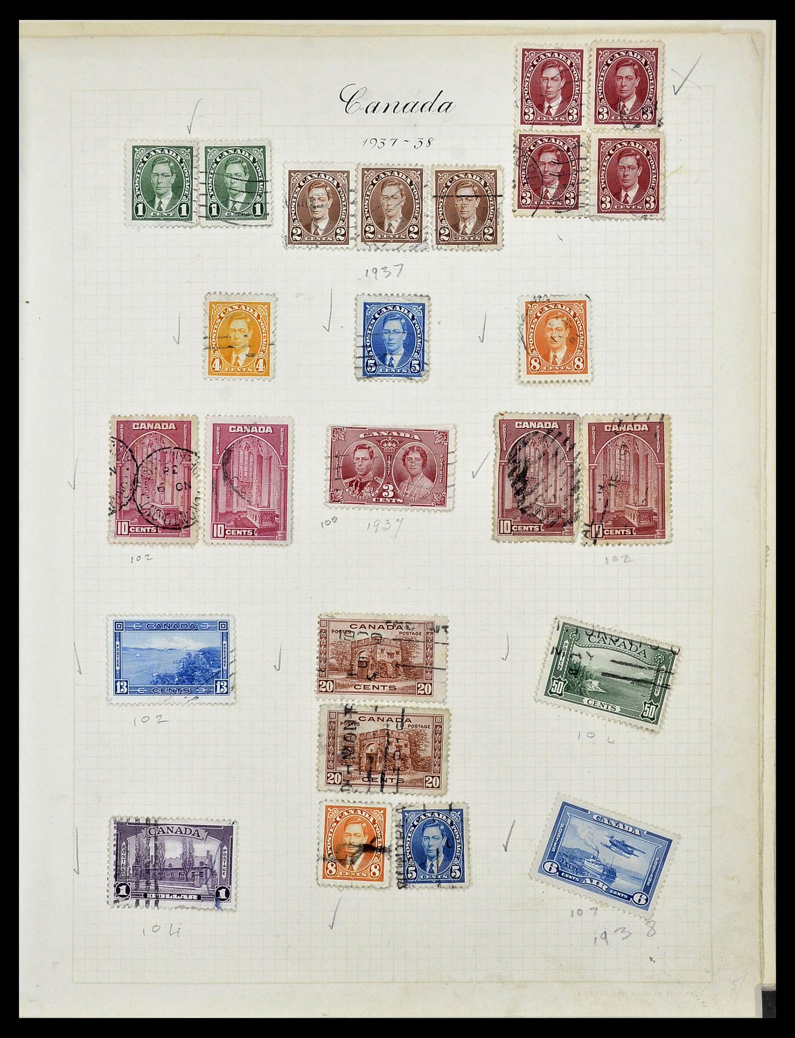 34388 023 - Postzegelverzameling 34388 Canada 1859-1980.