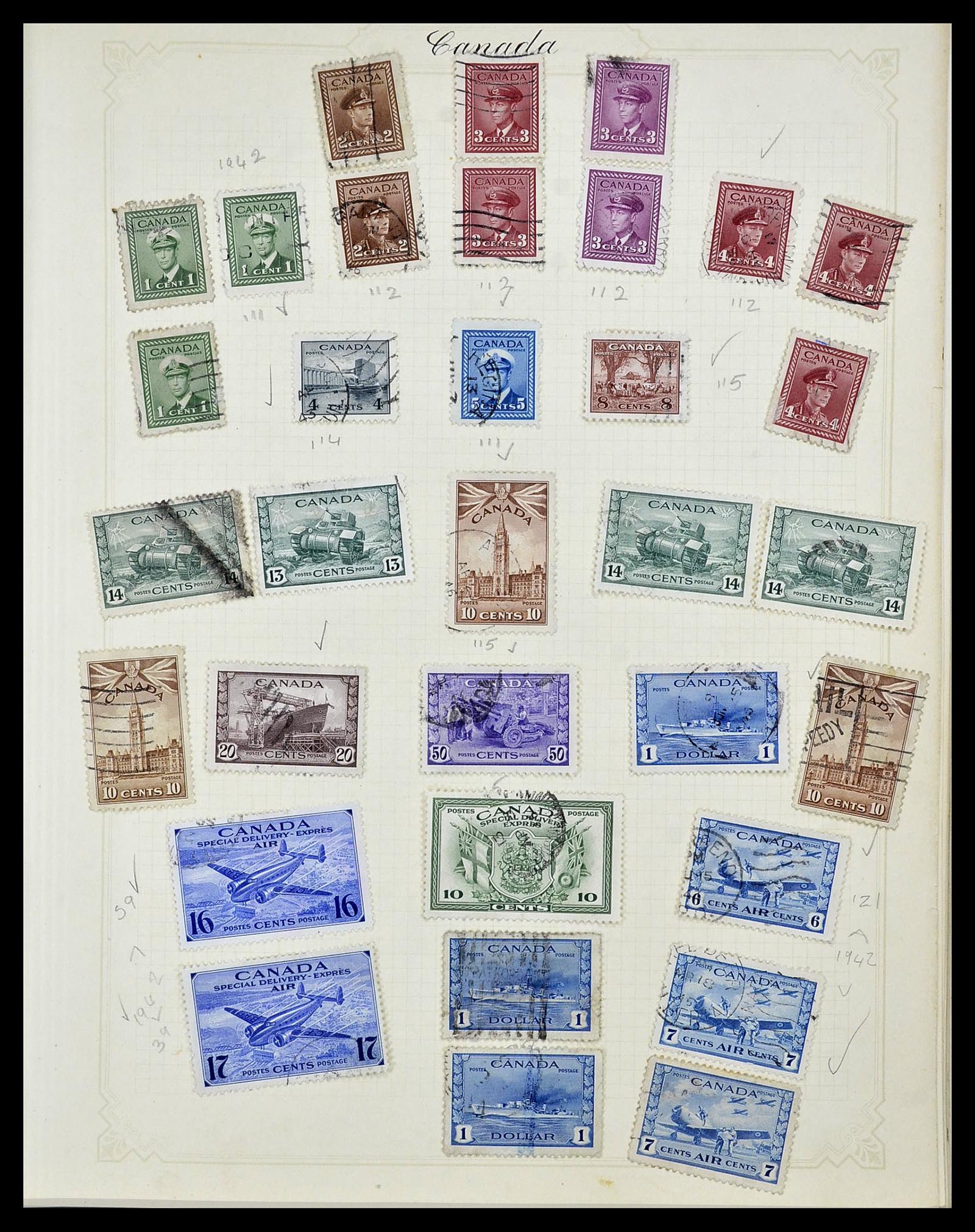 34388 026 - Postzegelverzameling 34388 Canada 1859-1980.