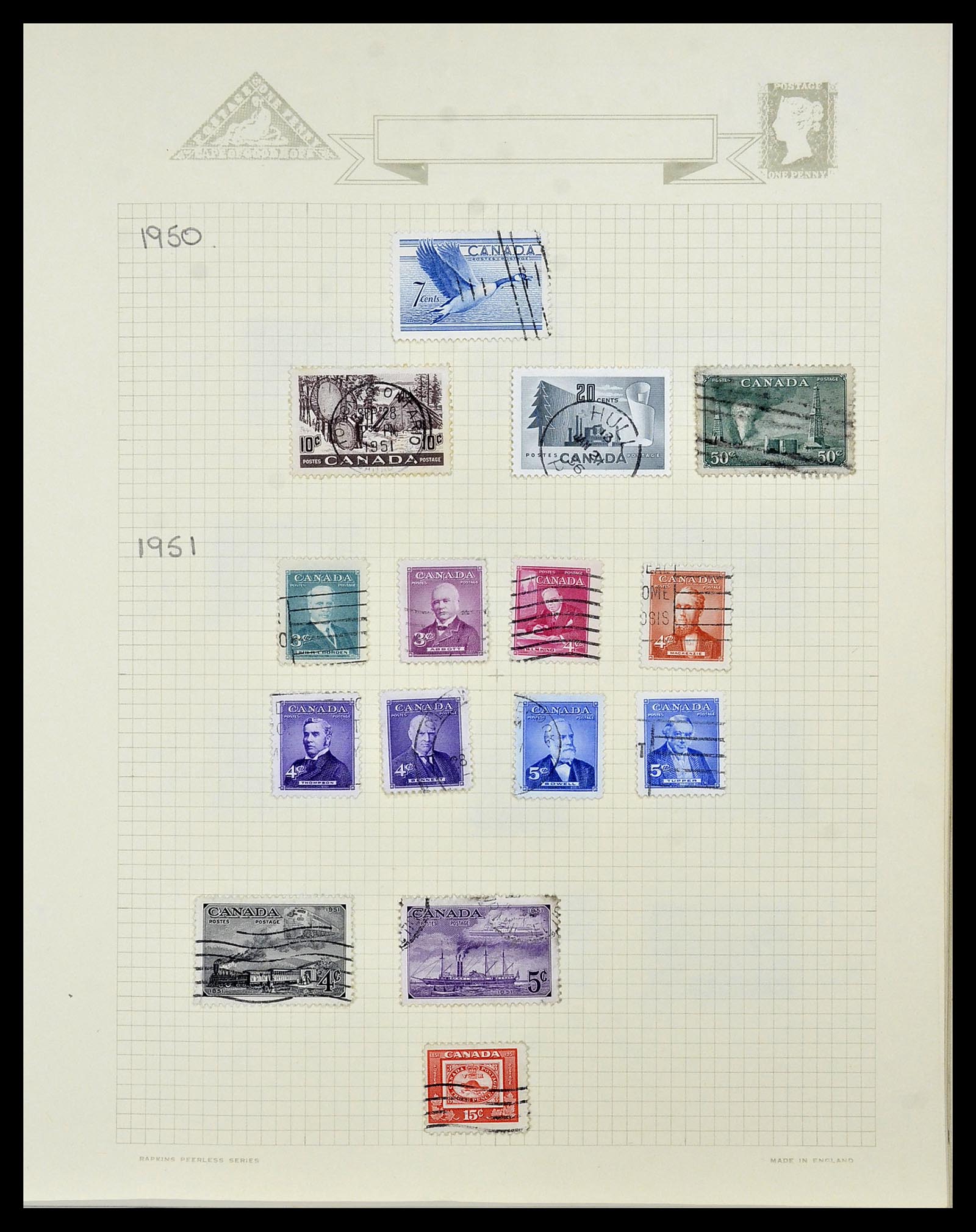 34388 027 - Postzegelverzameling 34388 Canada 1859-1980.