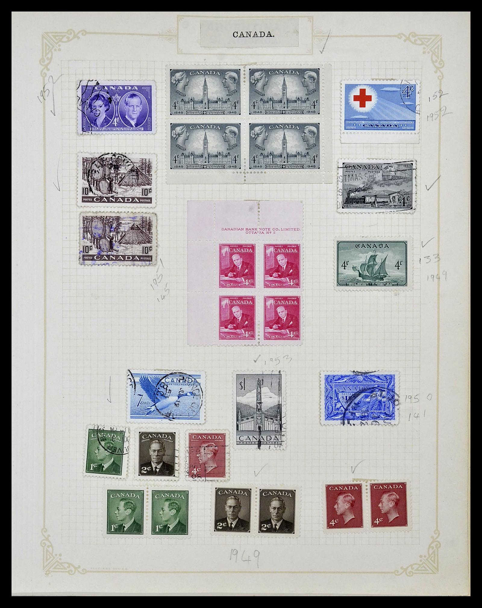 34388 031 - Postzegelverzameling 34388 Canada 1859-1980.