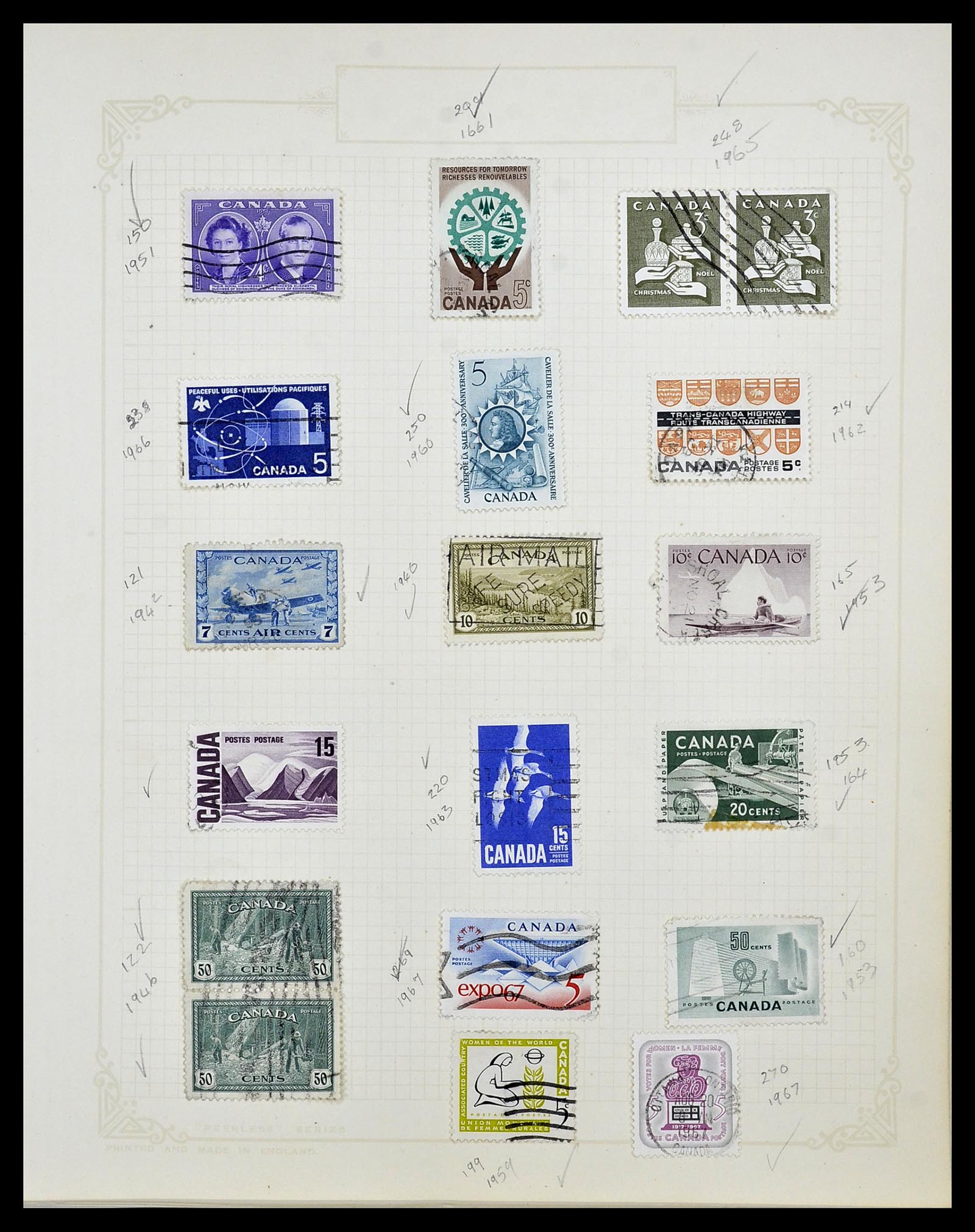 34388 032 - Postzegelverzameling 34388 Canada 1859-1980.
