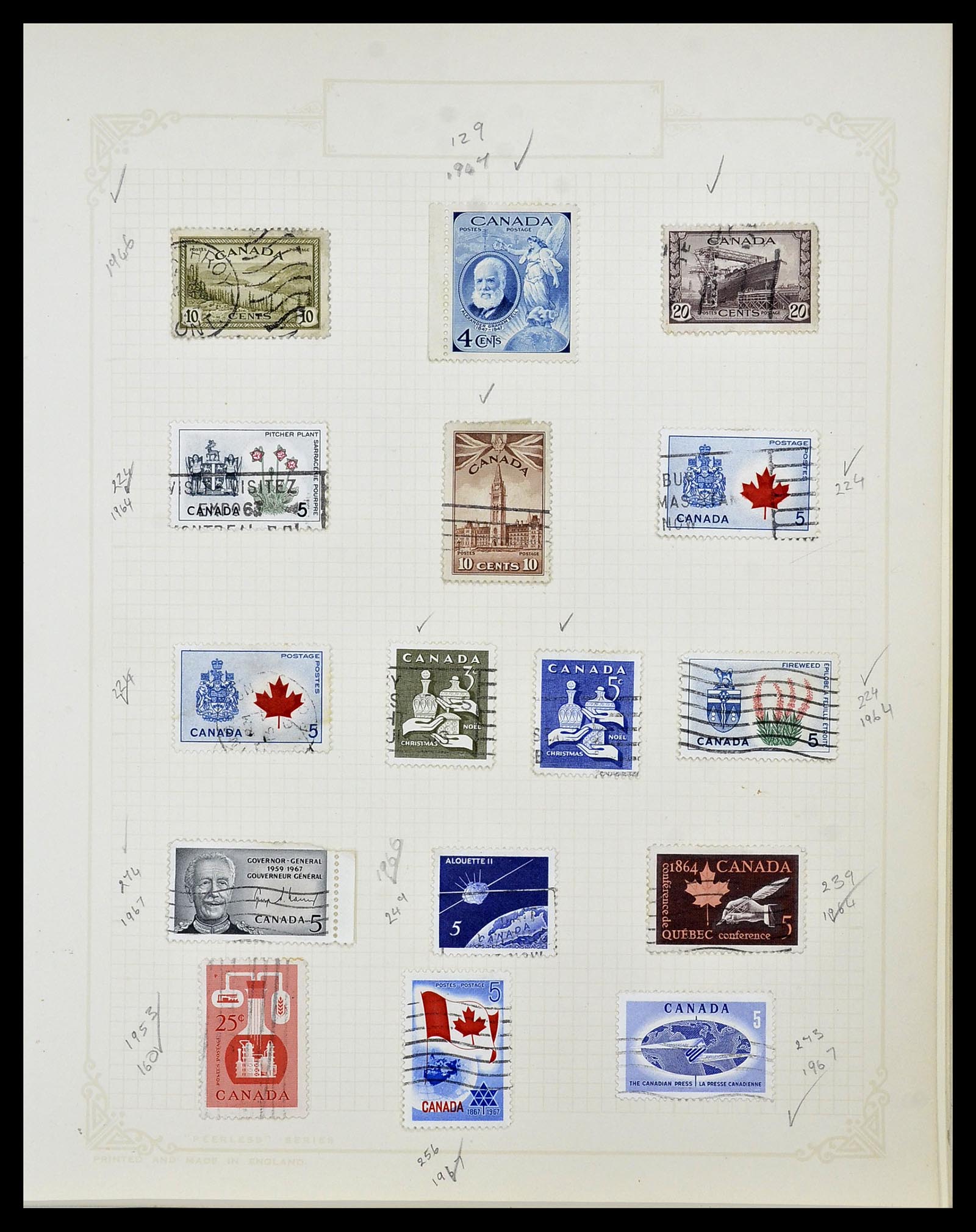 34388 036 - Postzegelverzameling 34388 Canada 1859-1980.