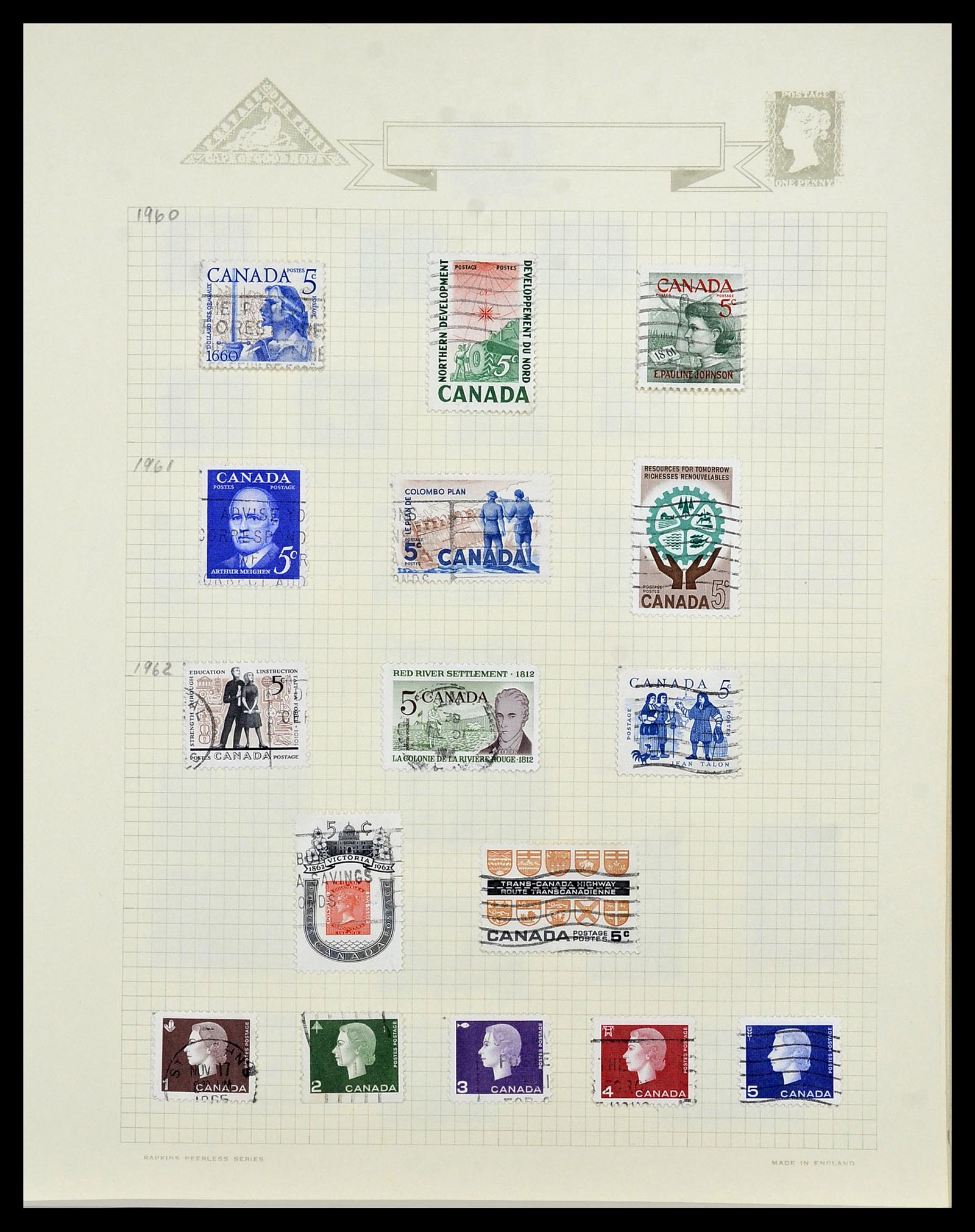 34388 038 - Postzegelverzameling 34388 Canada 1859-1980.