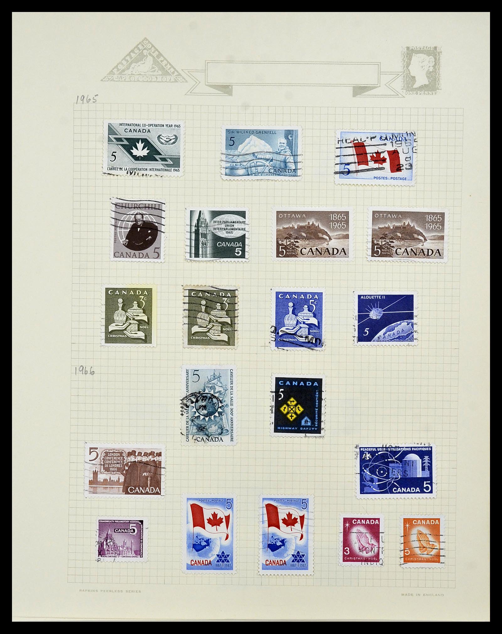 34388 044 - Postzegelverzameling 34388 Canada 1859-1980.