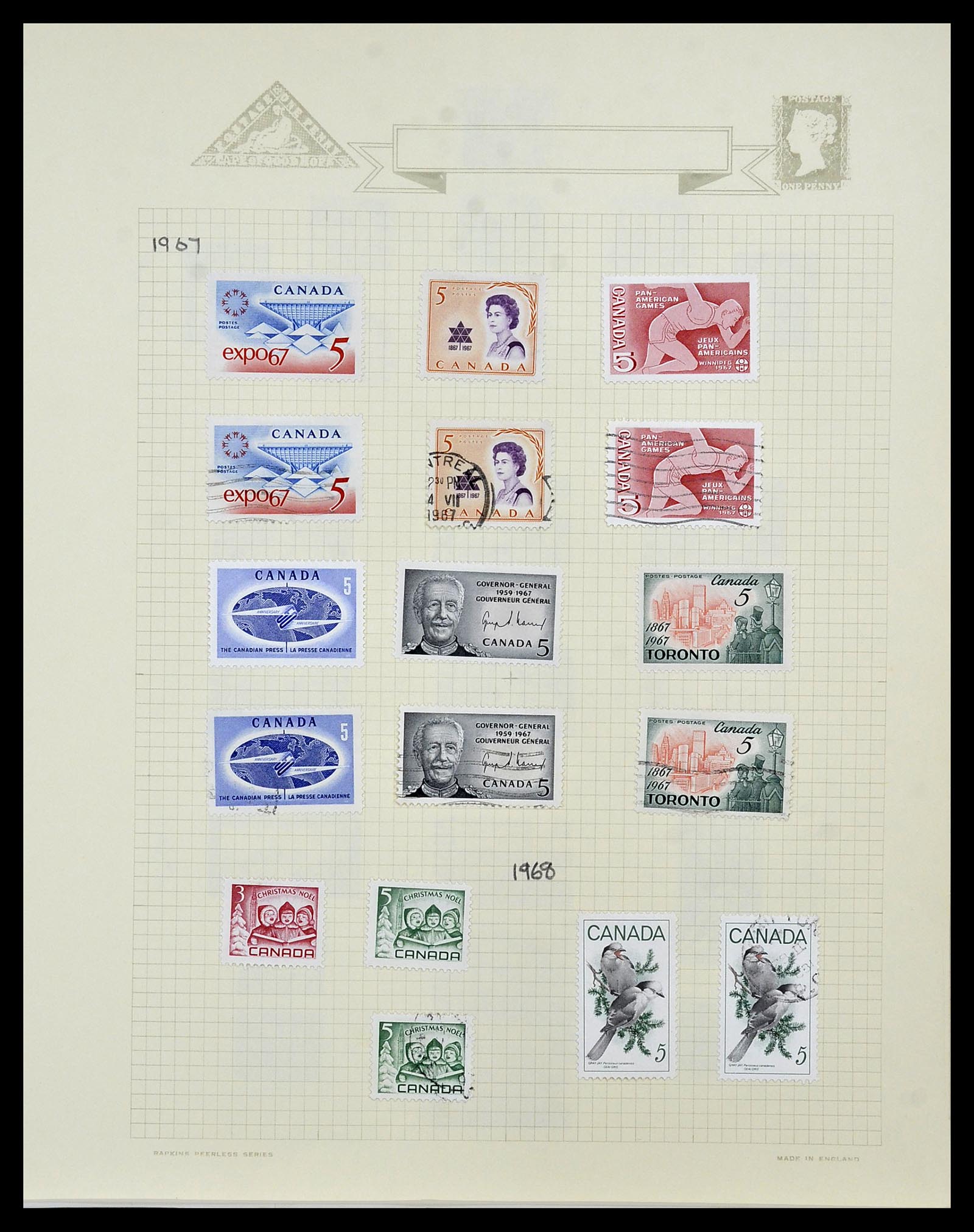 34388 048 - Postzegelverzameling 34388 Canada 1859-1980.