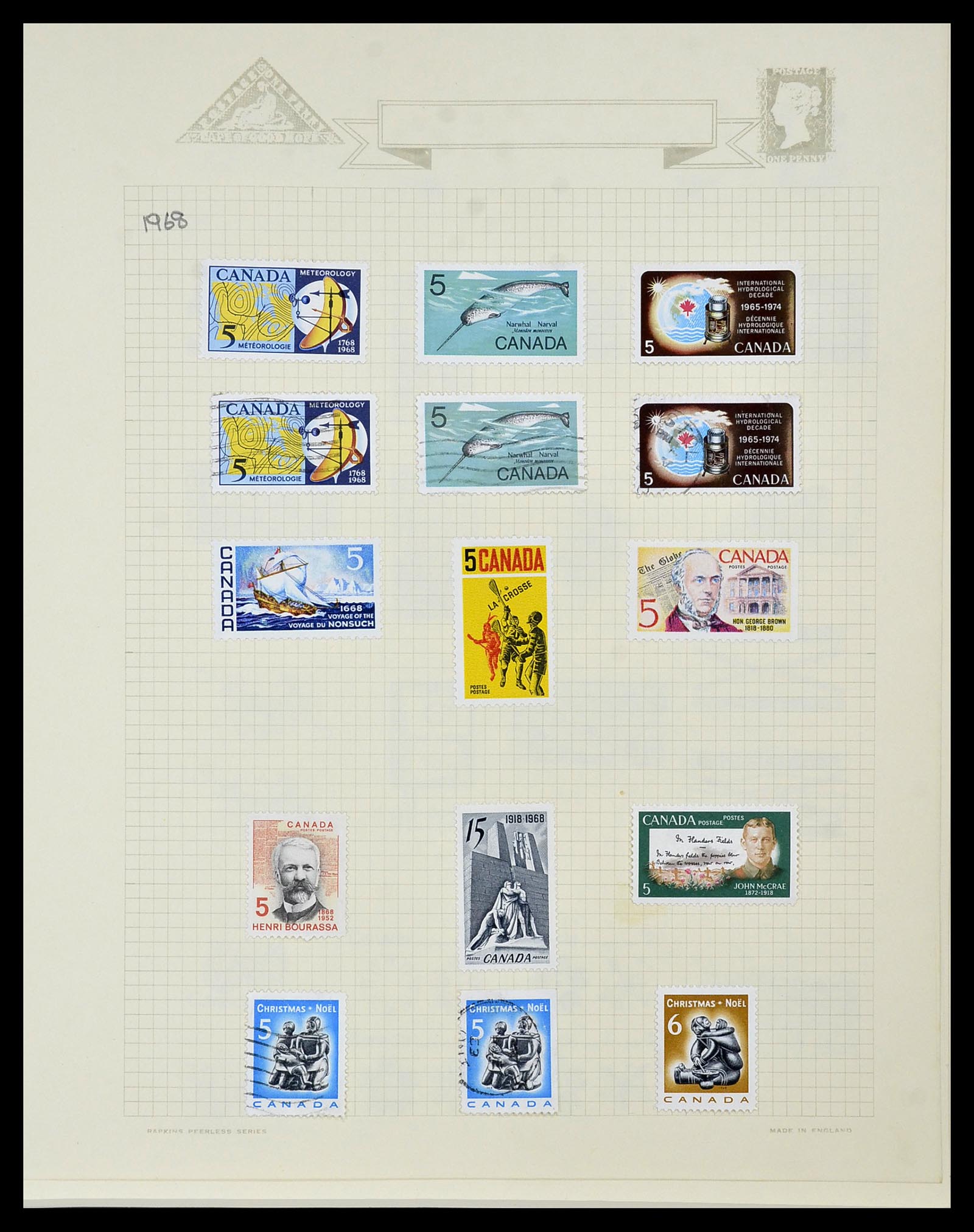 34388 052 - Postzegelverzameling 34388 Canada 1859-1980.