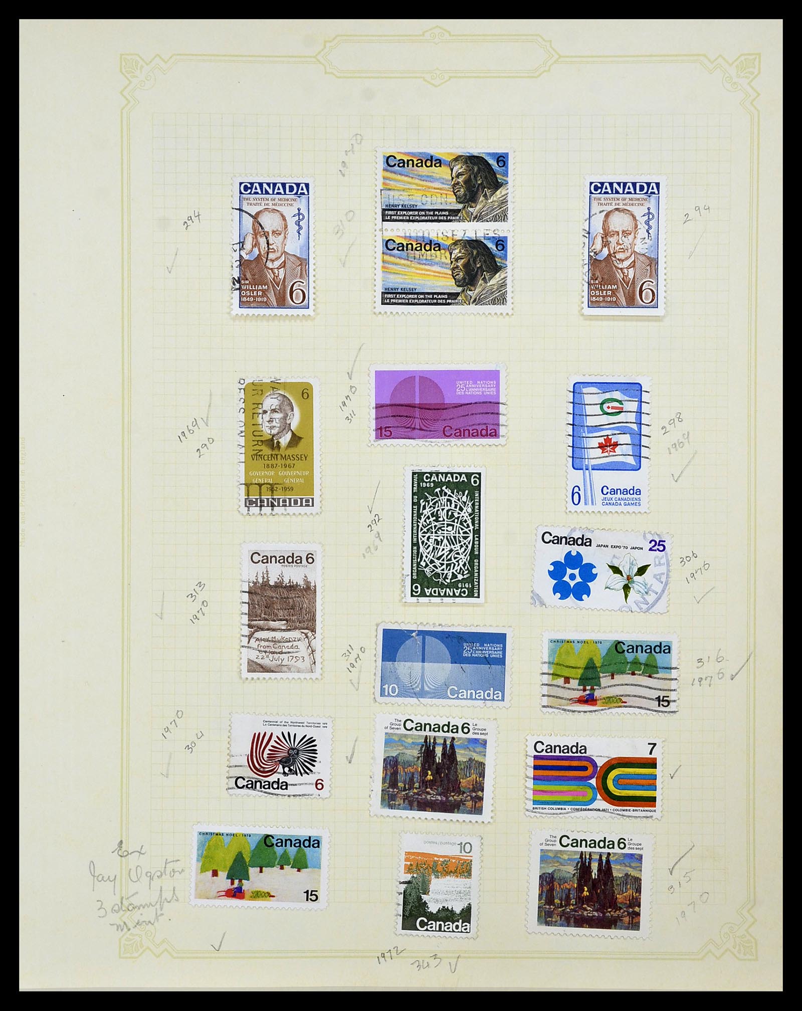 34388 056 - Postzegelverzameling 34388 Canada 1859-1980.