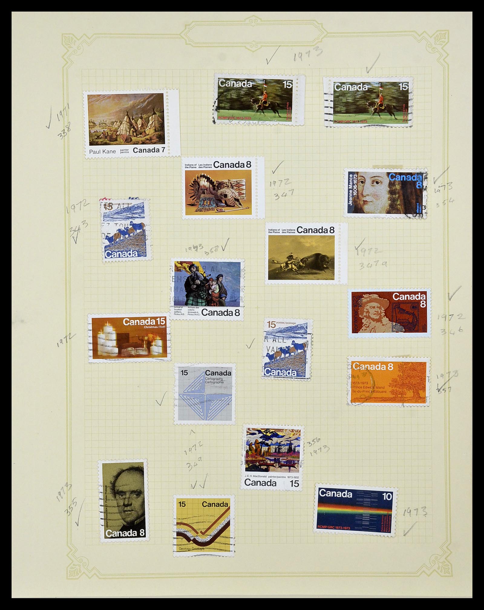 34388 060 - Postzegelverzameling 34388 Canada 1859-1980.