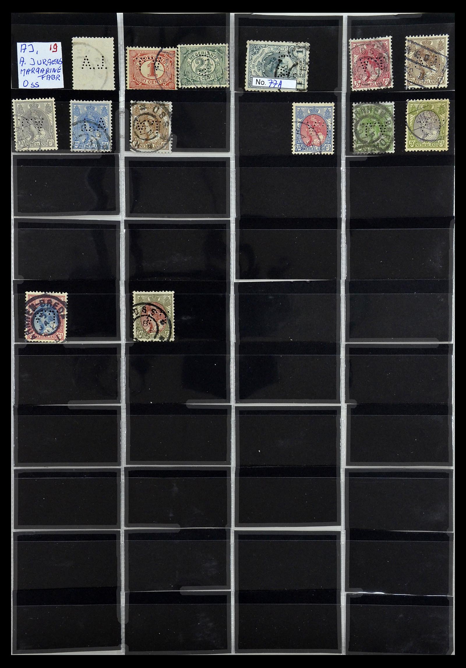 34390 009 - Postzegelverzameling 34390 Nederland firmaperforaties 1872-1965.