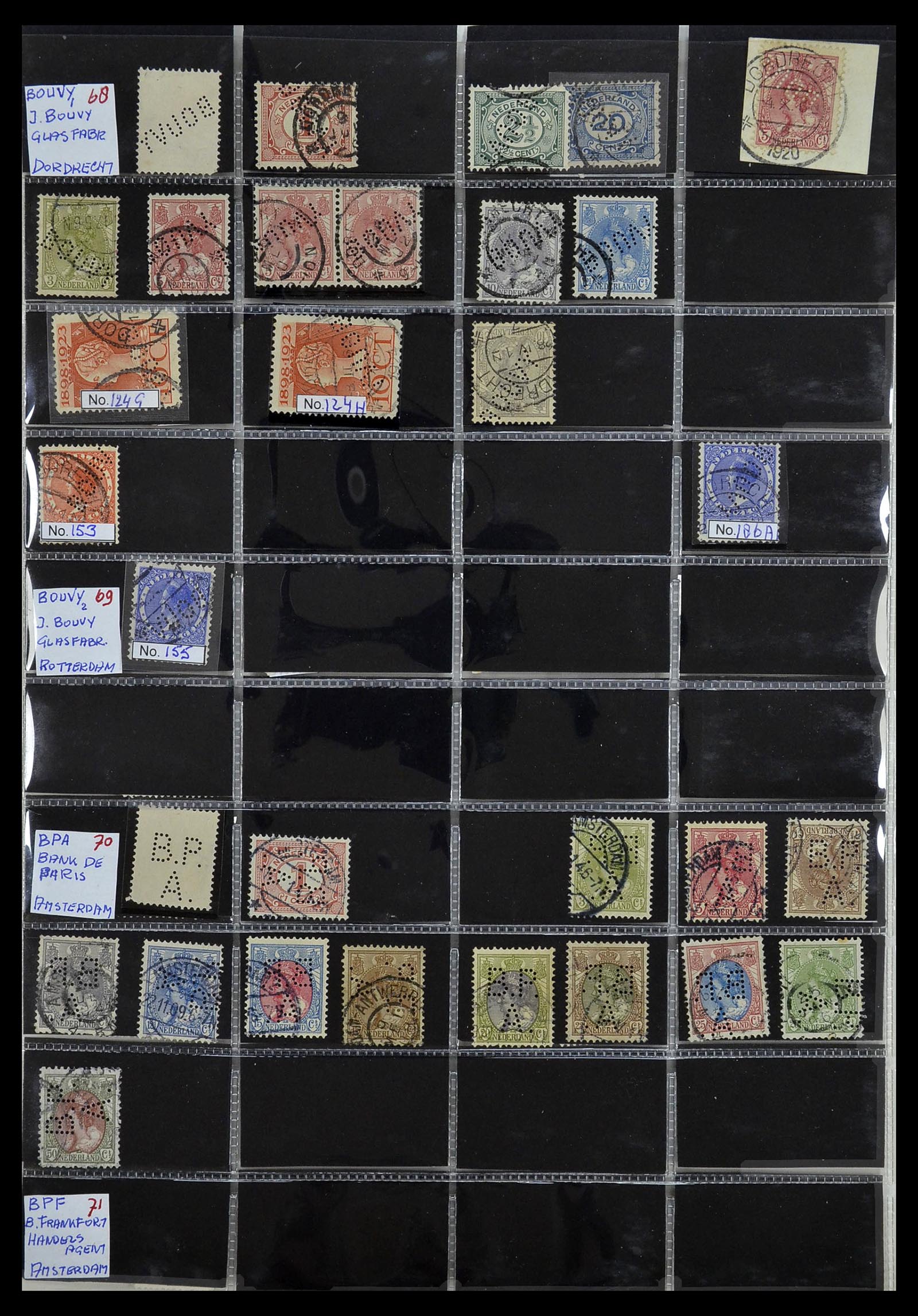 34390 039 - Postzegelverzameling 34390 Nederland firmaperforaties 1872-1965.