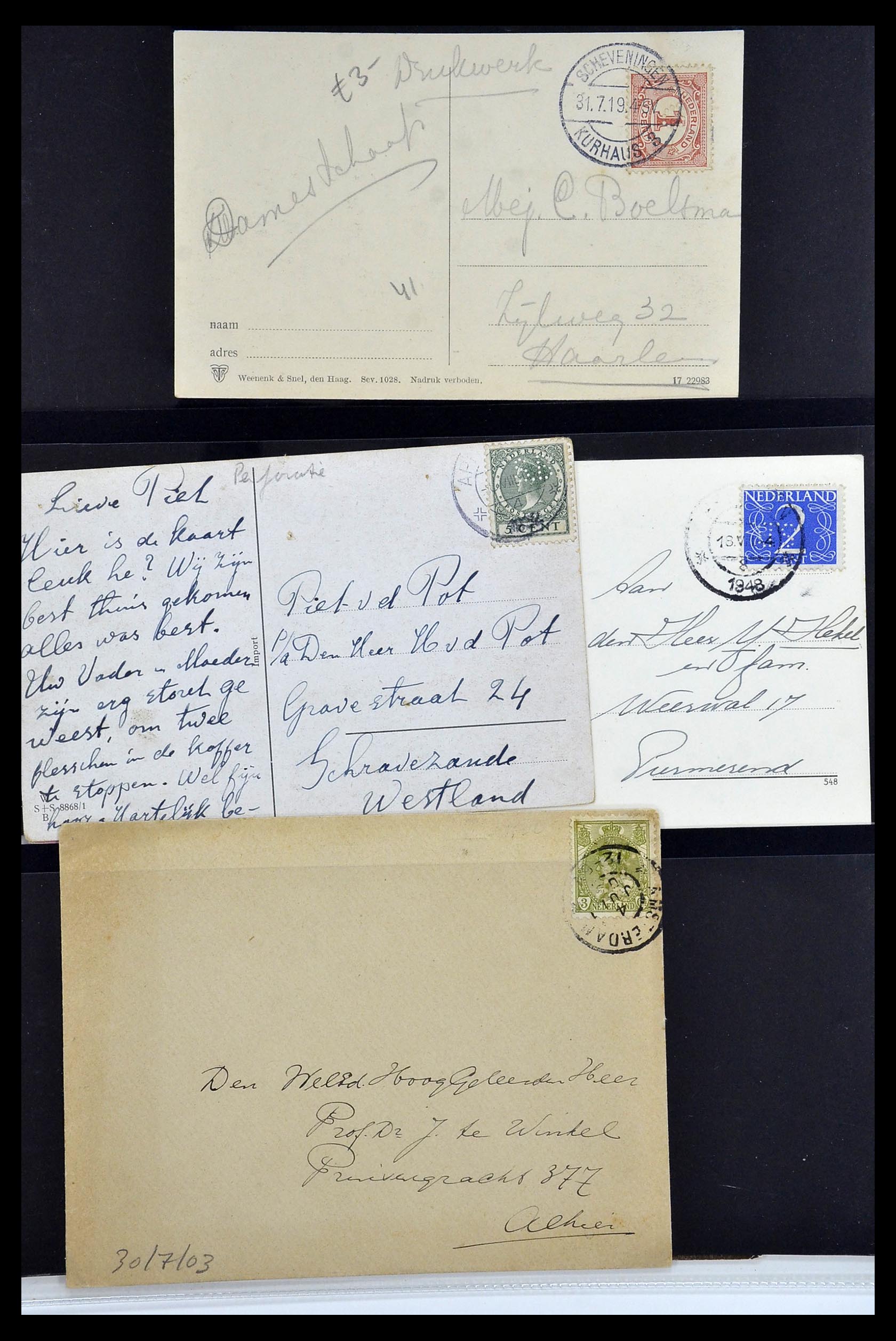 34390 601 - Postzegelverzameling 34390 Nederland firmaperforaties 1872-1965.