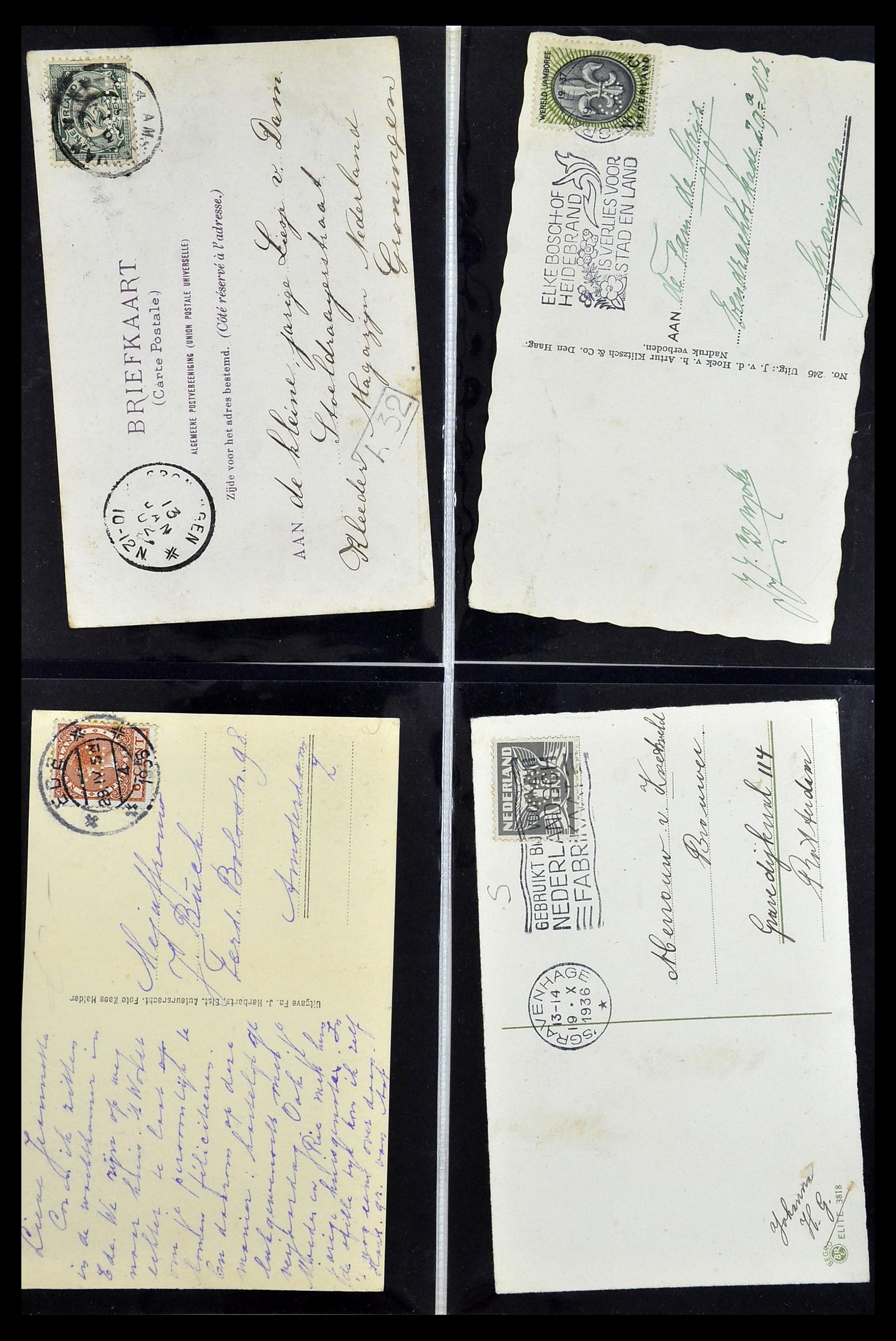 34390 603 - Postzegelverzameling 34390 Nederland firmaperforaties 1872-1965.