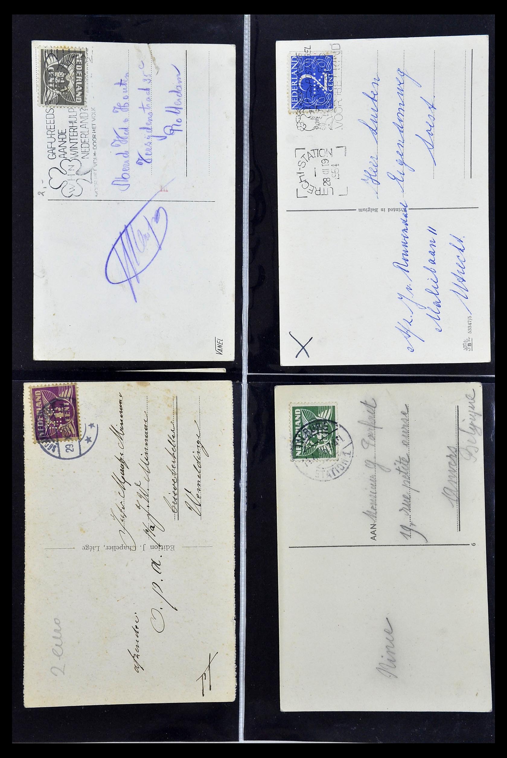 34390 609 - Postzegelverzameling 34390 Nederland firmaperforaties 1872-1965.