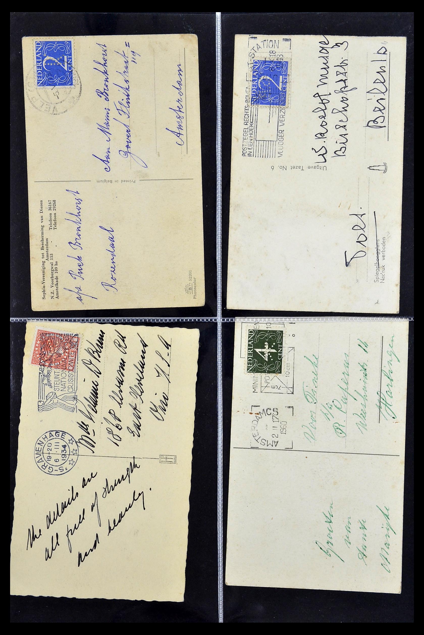 34390 610 - Postzegelverzameling 34390 Nederland firmaperforaties 1872-1965.