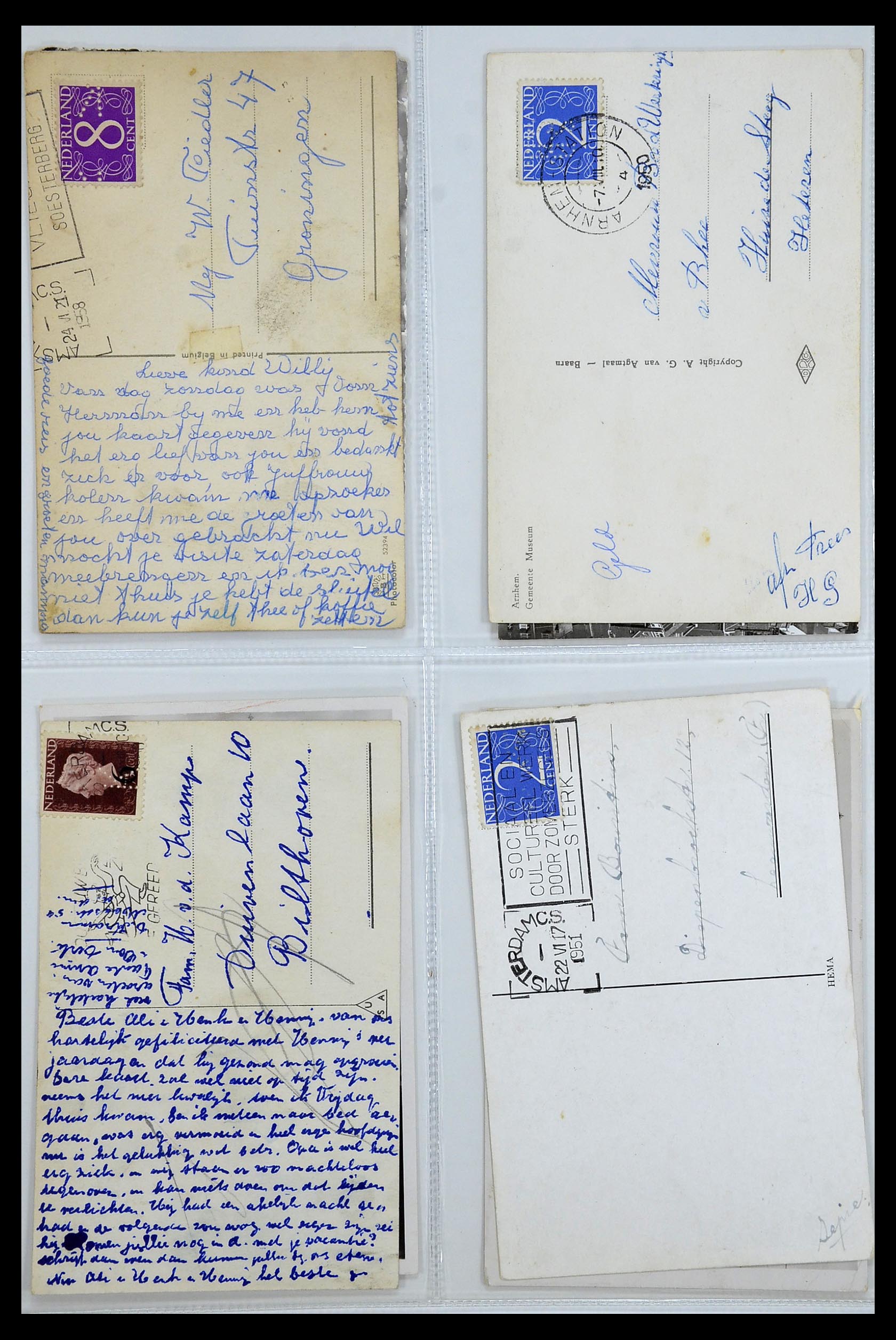 34390 613 - Postzegelverzameling 34390 Nederland firmaperforaties 1872-1965.