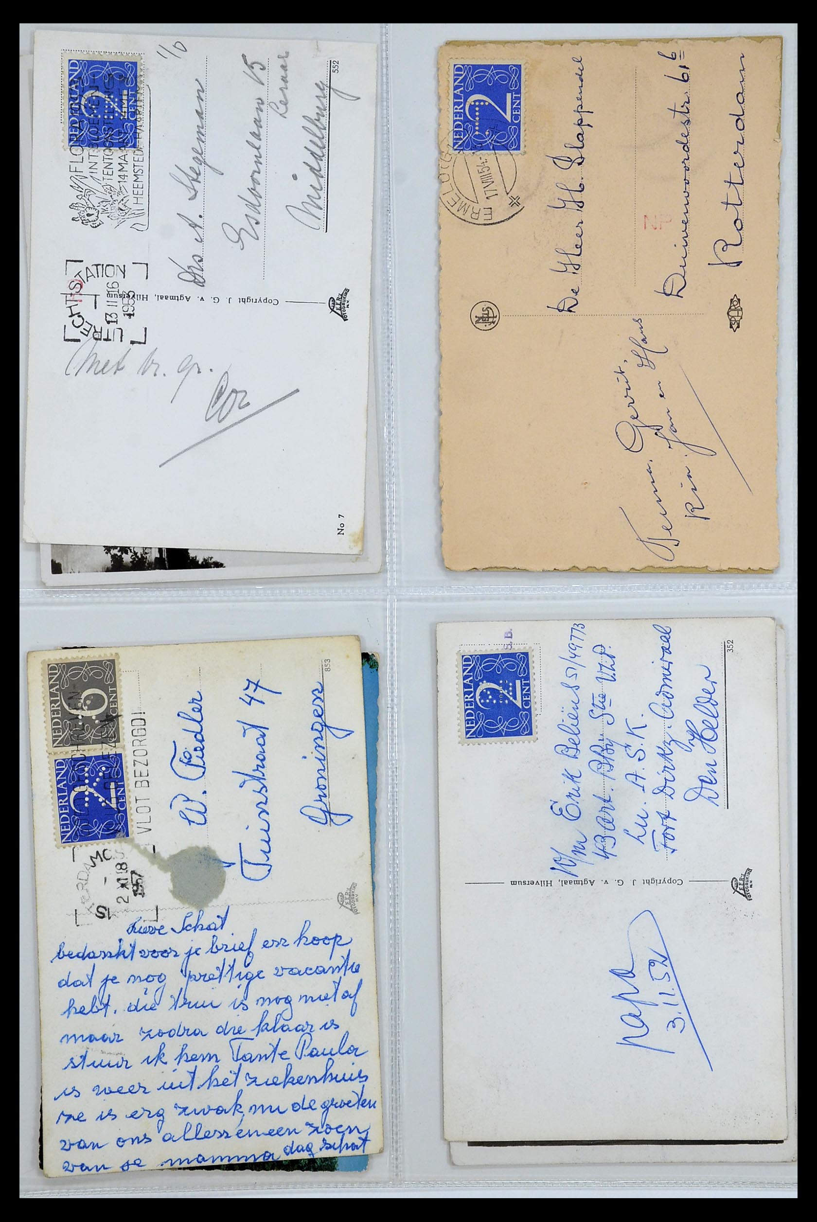 34390 615 - Postzegelverzameling 34390 Nederland firmaperforaties 1872-1965.