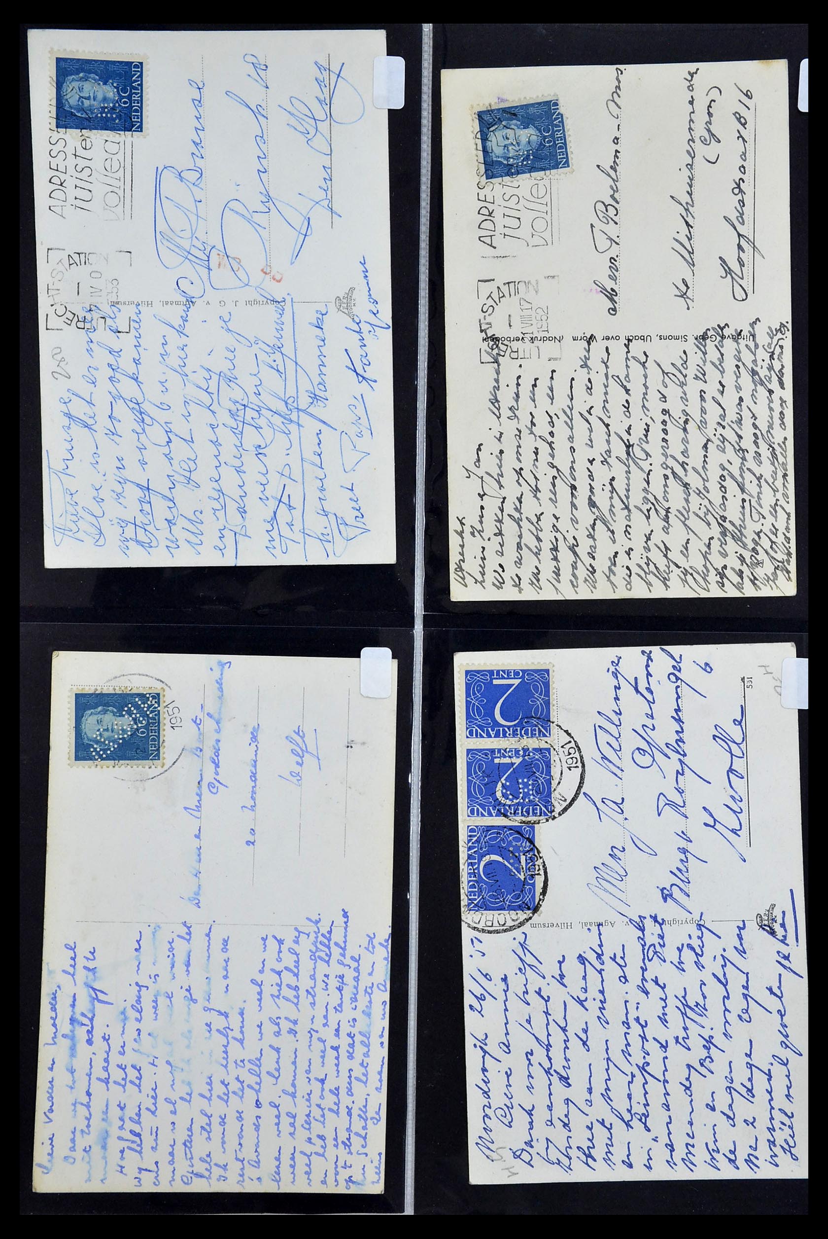 34390 621 - Postzegelverzameling 34390 Nederland firmaperforaties 1872-1965.