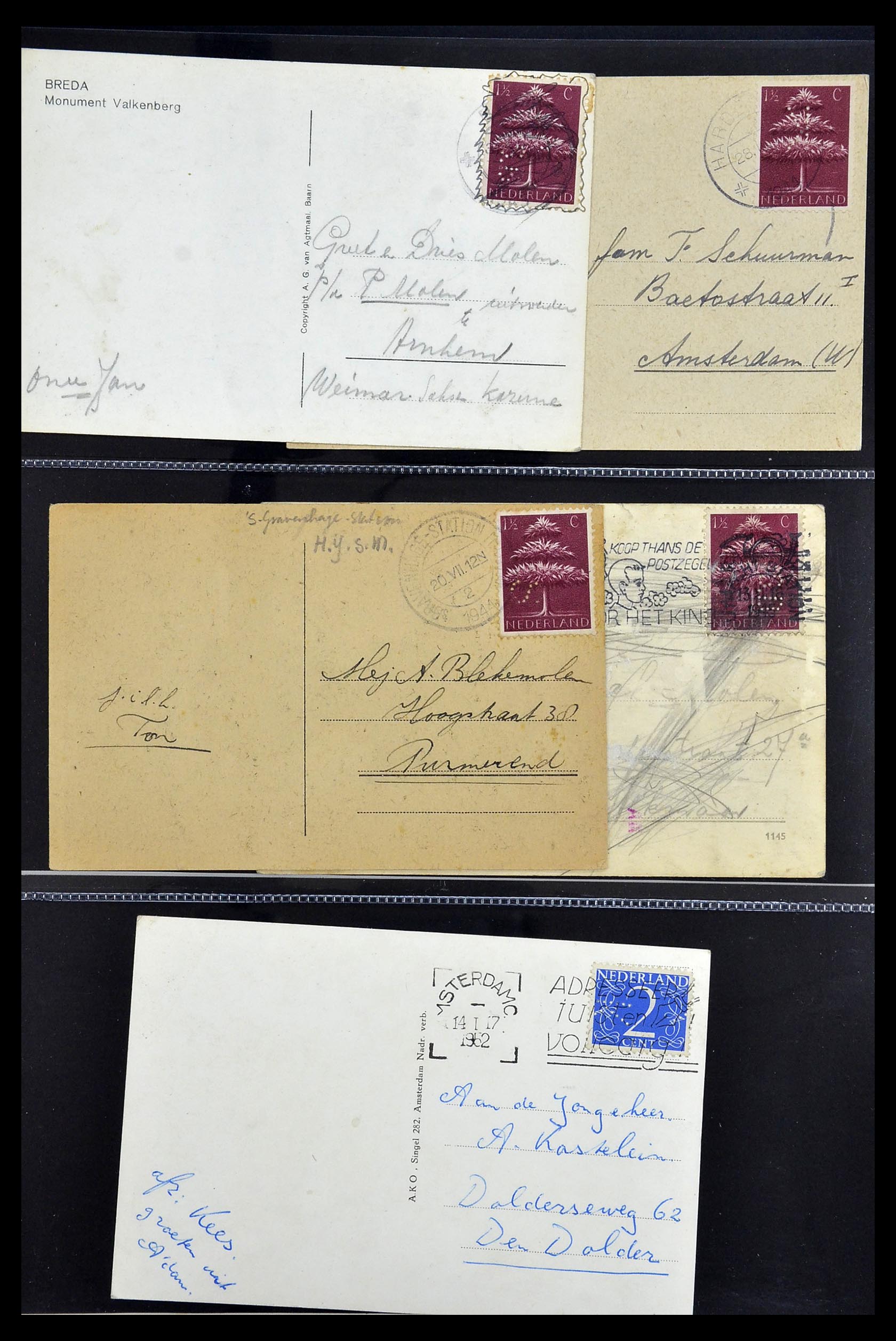 34390 624 - Postzegelverzameling 34390 Nederland firmaperforaties 1872-1965.