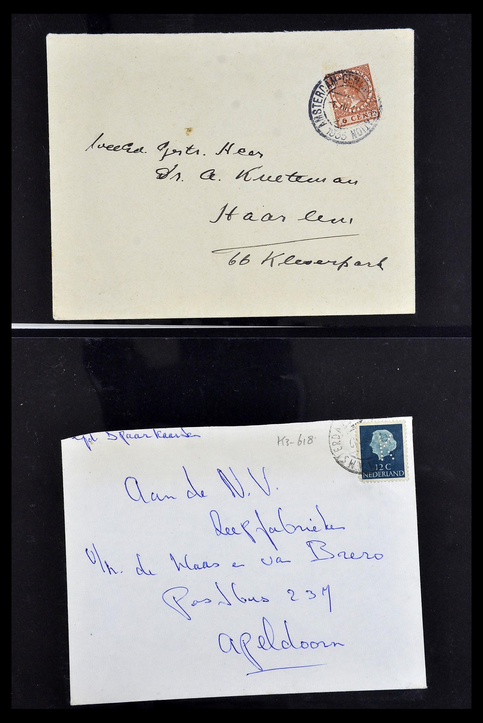 34390 631 - Postzegelverzameling 34390 Nederland firmaperforaties 1872-1965.