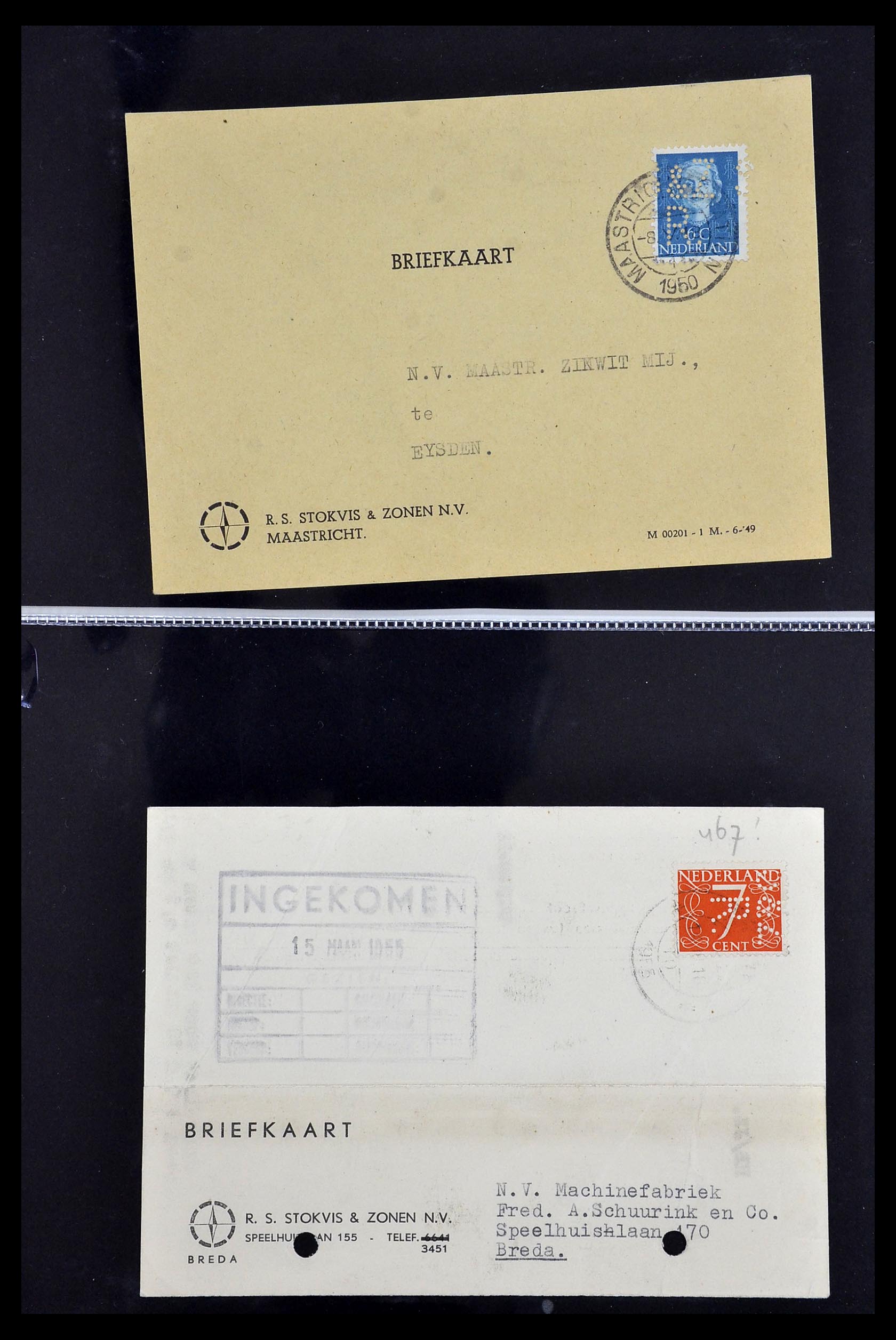 34390 634 - Postzegelverzameling 34390 Nederland firmaperforaties 1872-1965.