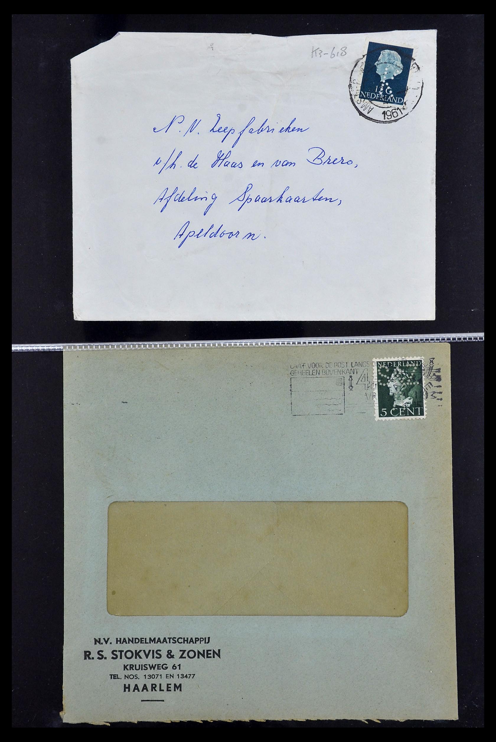 34390 636 - Postzegelverzameling 34390 Nederland firmaperforaties 1872-1965.