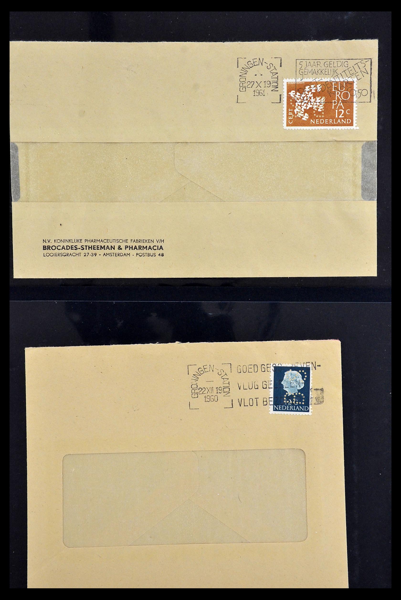 34390 637 - Postzegelverzameling 34390 Nederland firmaperforaties 1872-1965.