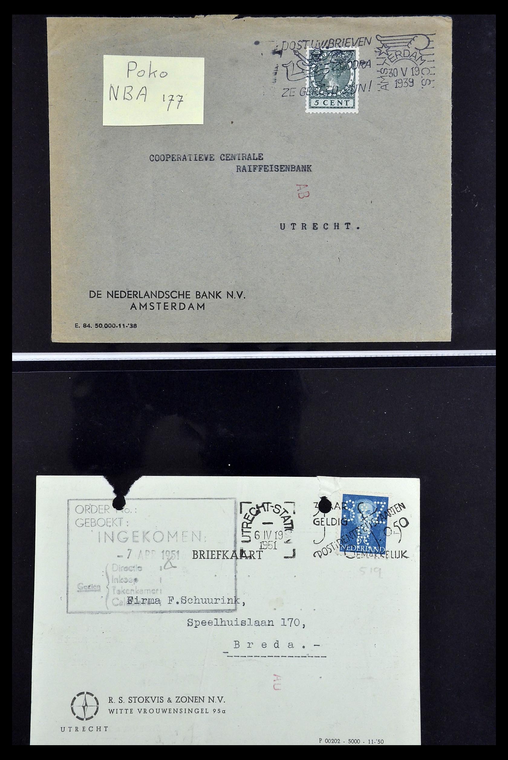 34390 639 - Postzegelverzameling 34390 Nederland firmaperforaties 1872-1965.