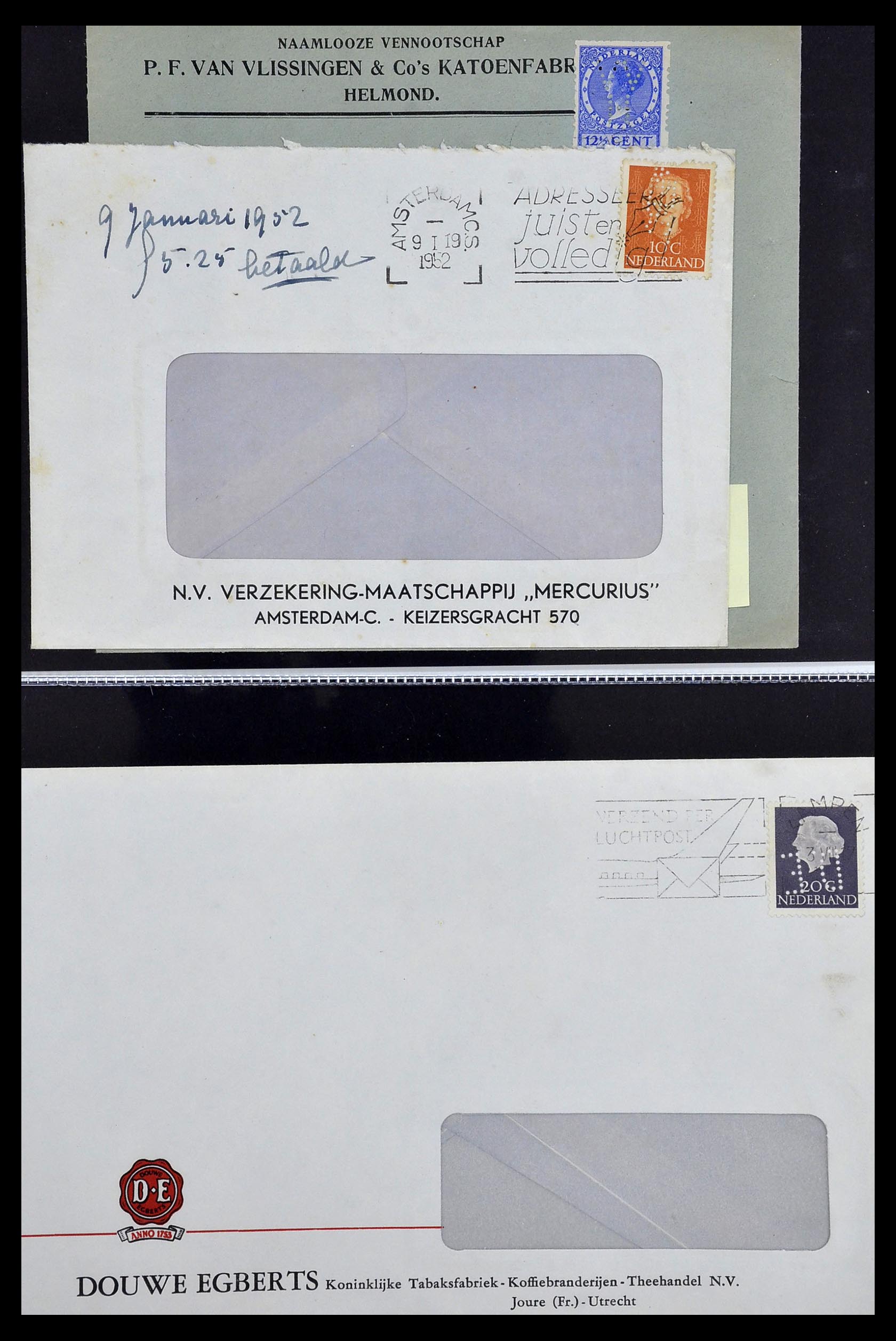 34390 640 - Postzegelverzameling 34390 Nederland firmaperforaties 1872-1965.