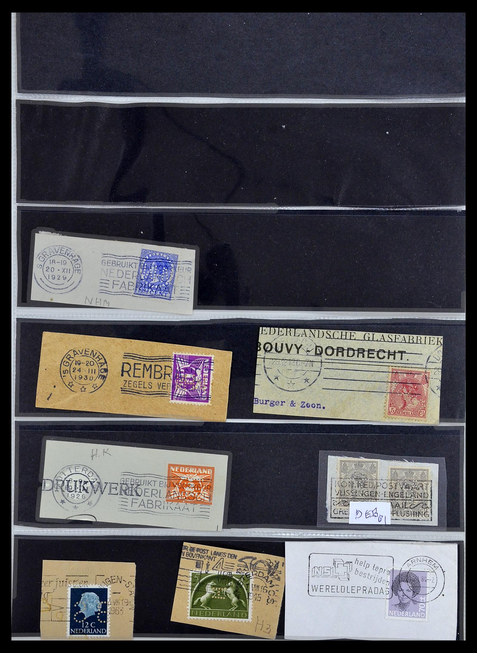 34390 647 - Postzegelverzameling 34390 Nederland firmaperforaties 1872-1965.
