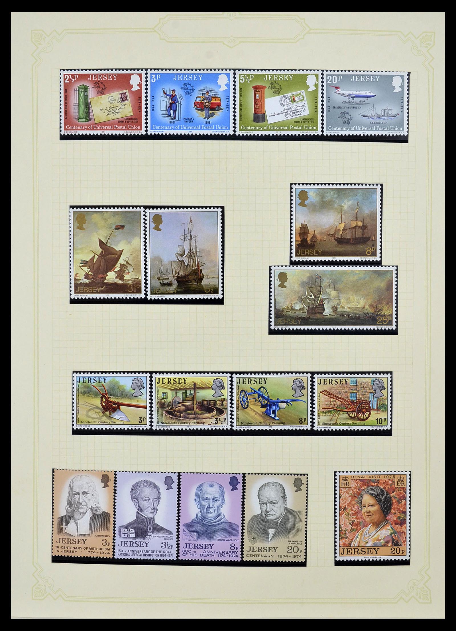 34392 009 - Postzegelverzameling 34392 Kanaaleilanden 1940-2007.
