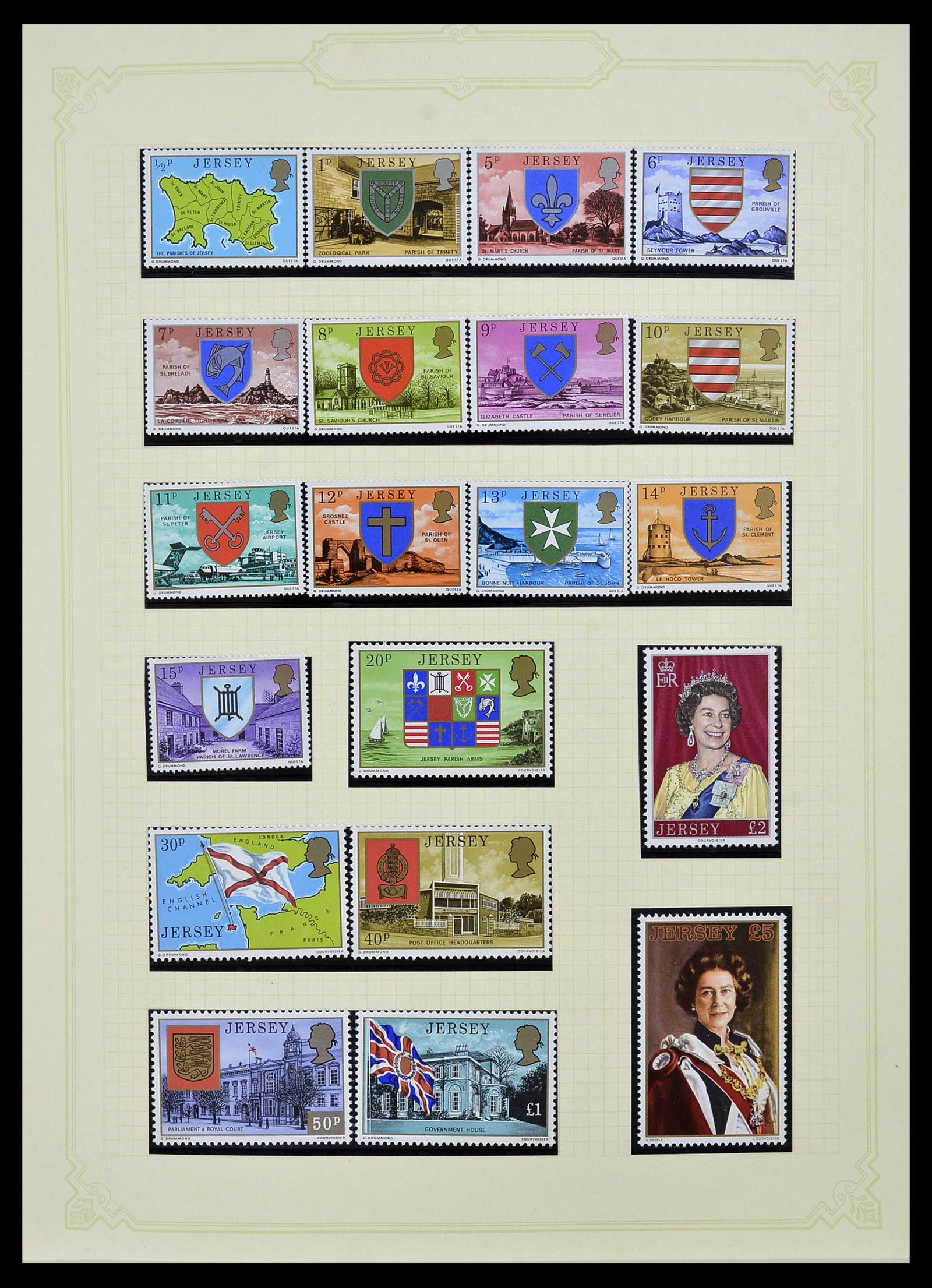 34392 011 - Postzegelverzameling 34392 Kanaaleilanden 1940-2007.
