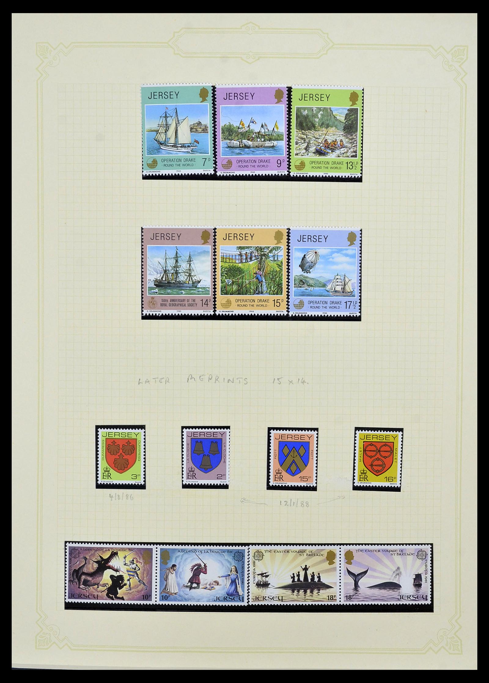 34392 019 - Postzegelverzameling 34392 Kanaaleilanden 1940-2007.